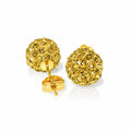Yellow Gold Earrings Zirconia 10K — Morgana
