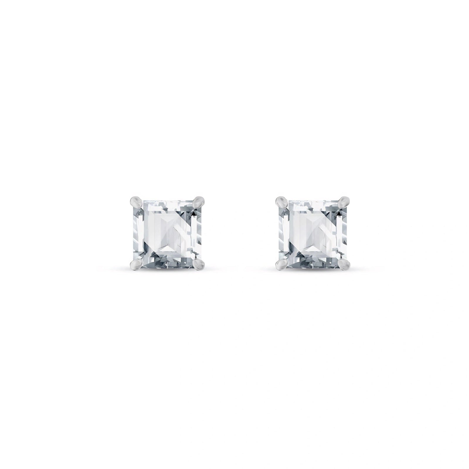 White Gold Bloom Earrings Zirconia 10K — Ottilia