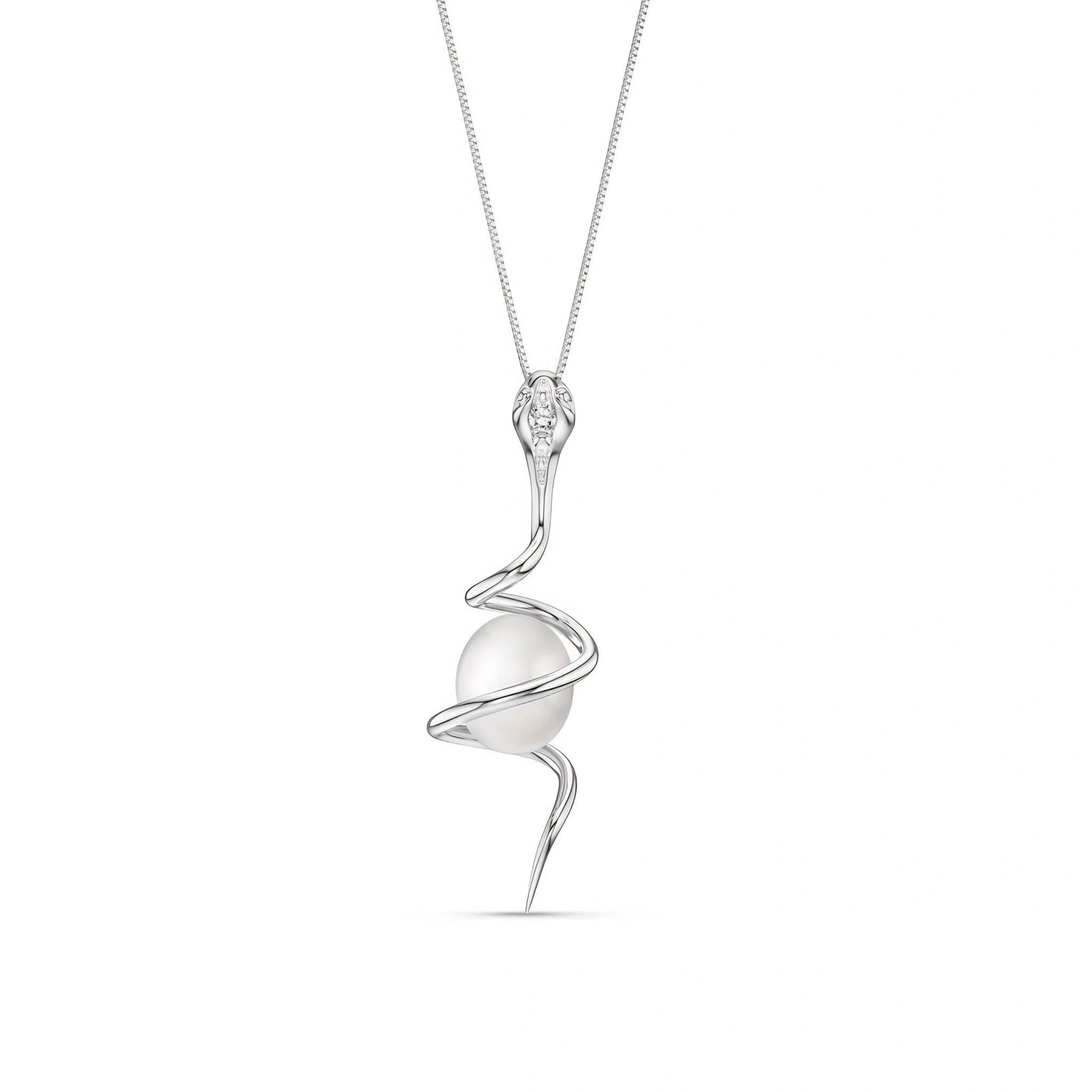White Gold Pendant Necklace Pearl 10K — Adele