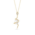 Yellow Gold Pendant Necklace Pearl 10K — Adele