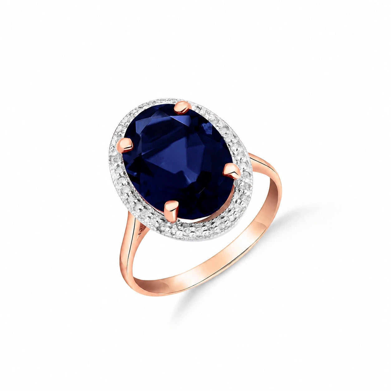 Rose Gold Ring Sapphire 10K — Rita
