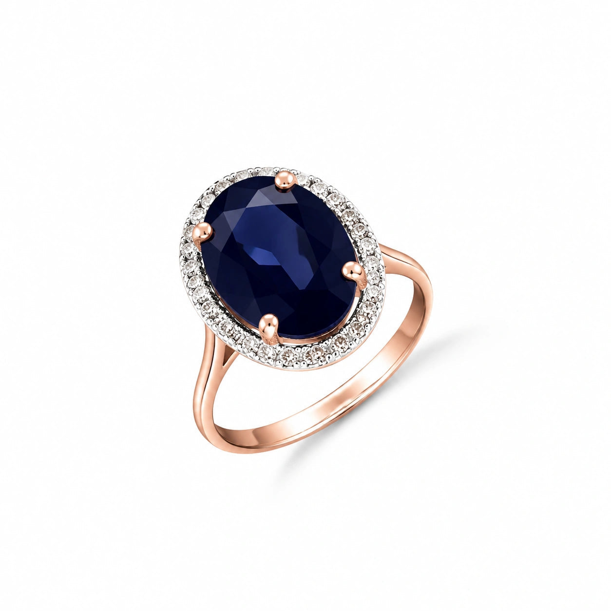 Rose Gold Ring Sapphire 10K — Rita