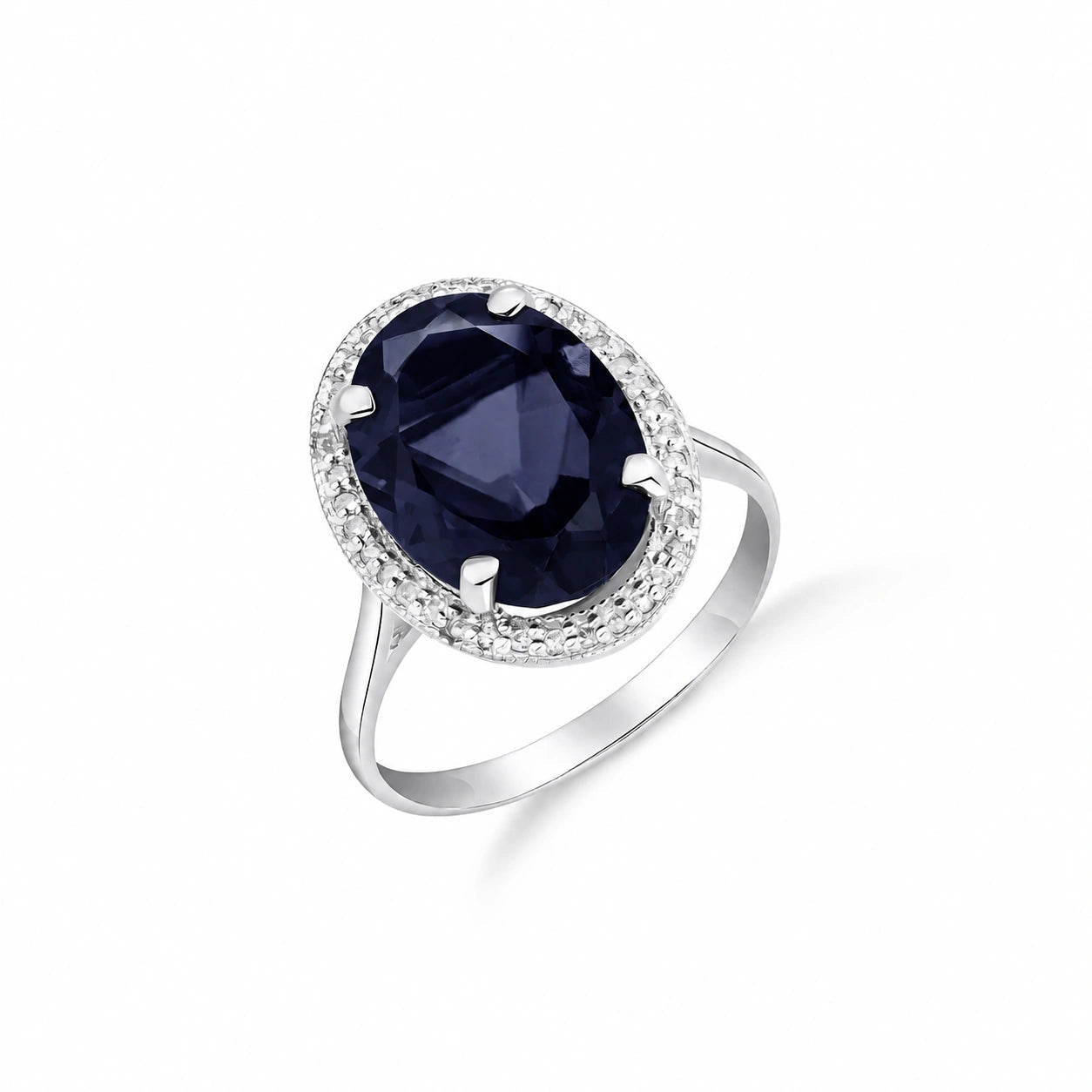 White Gold Ring Sapphire 10K — Rita