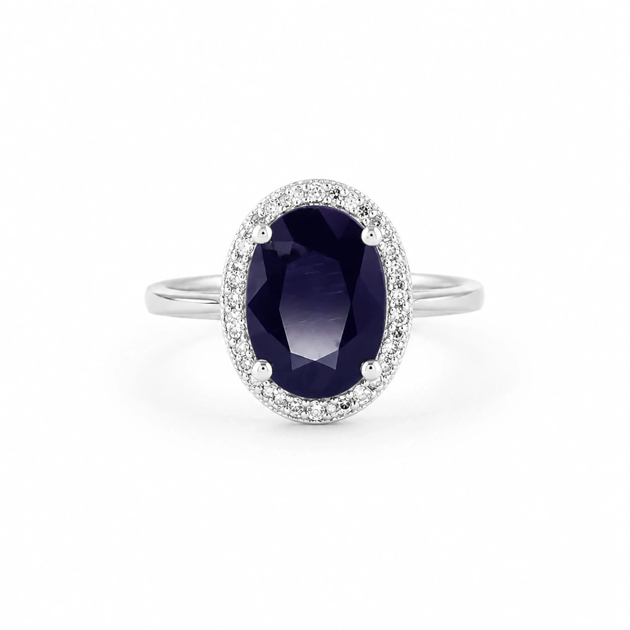 White Gold Ring Sapphire 10K — Rita