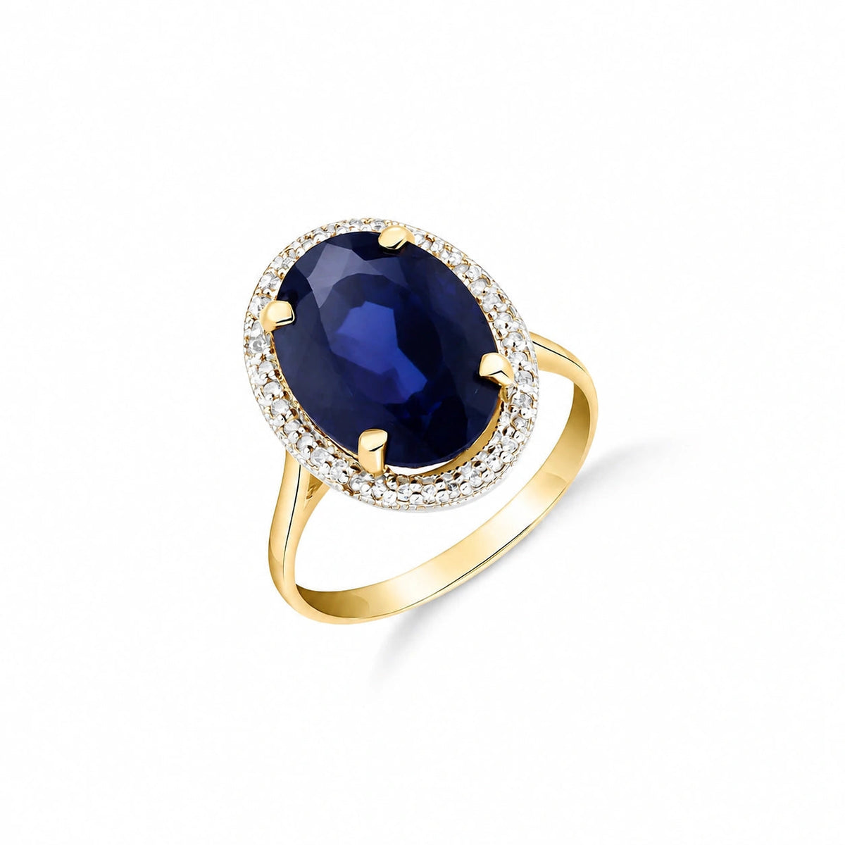 Yellow Gold Ring Sapphire 10K — Rita