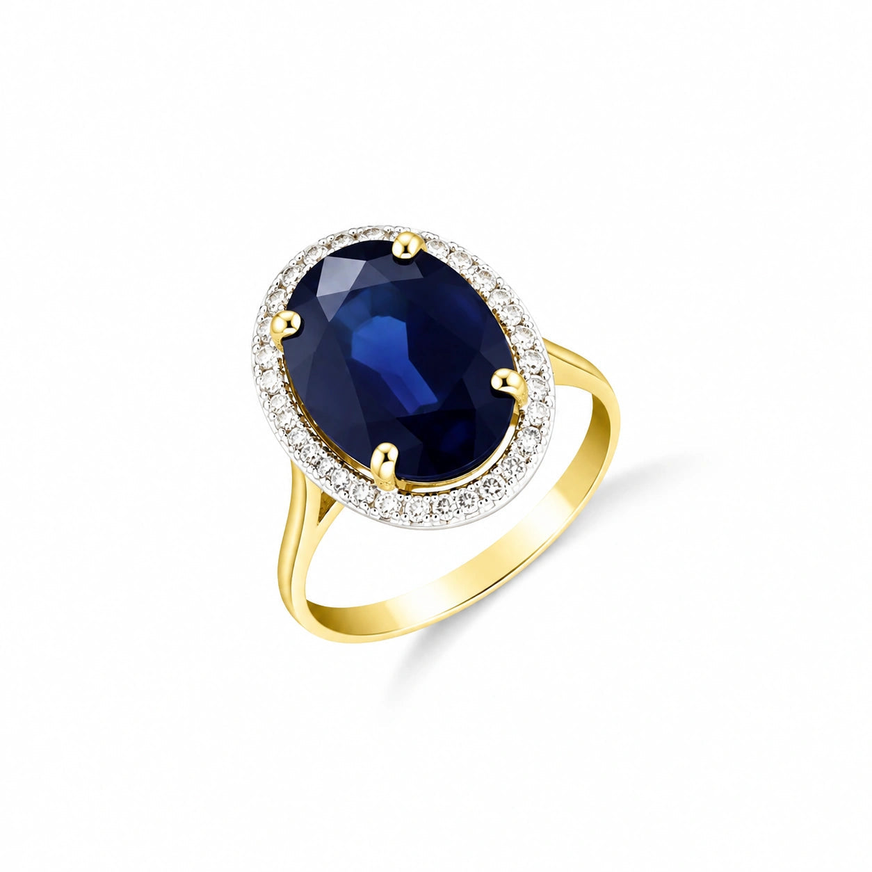 Yellow Gold Ring Sapphire 10K — Rita
