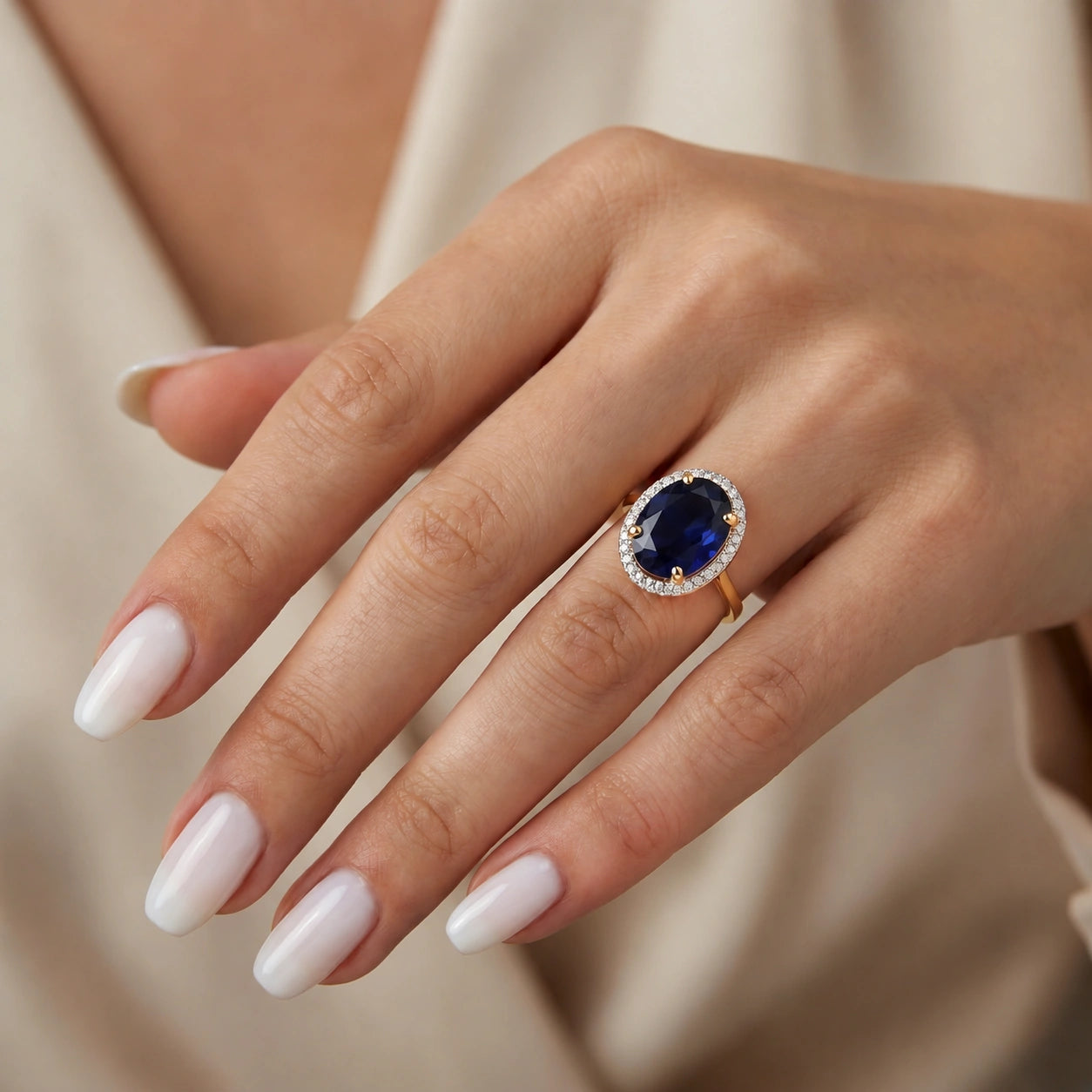 Yellow Gold Ring Sapphire 10K — Rita