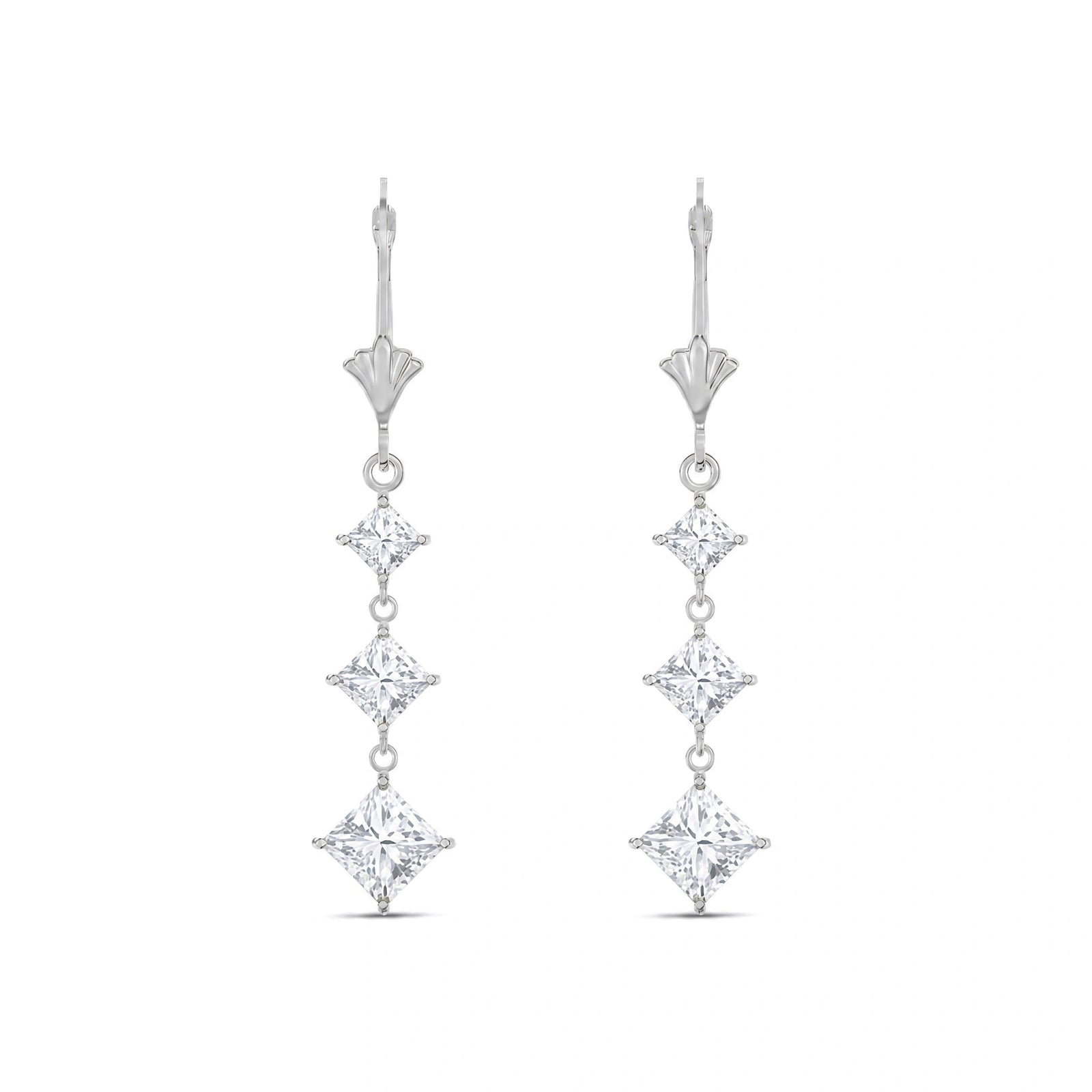 White Gold Heritage Earrings Zirconia 10K — Filomena