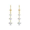 Yellow Gold Heritage Earrings Zirconia 10K — Filomena