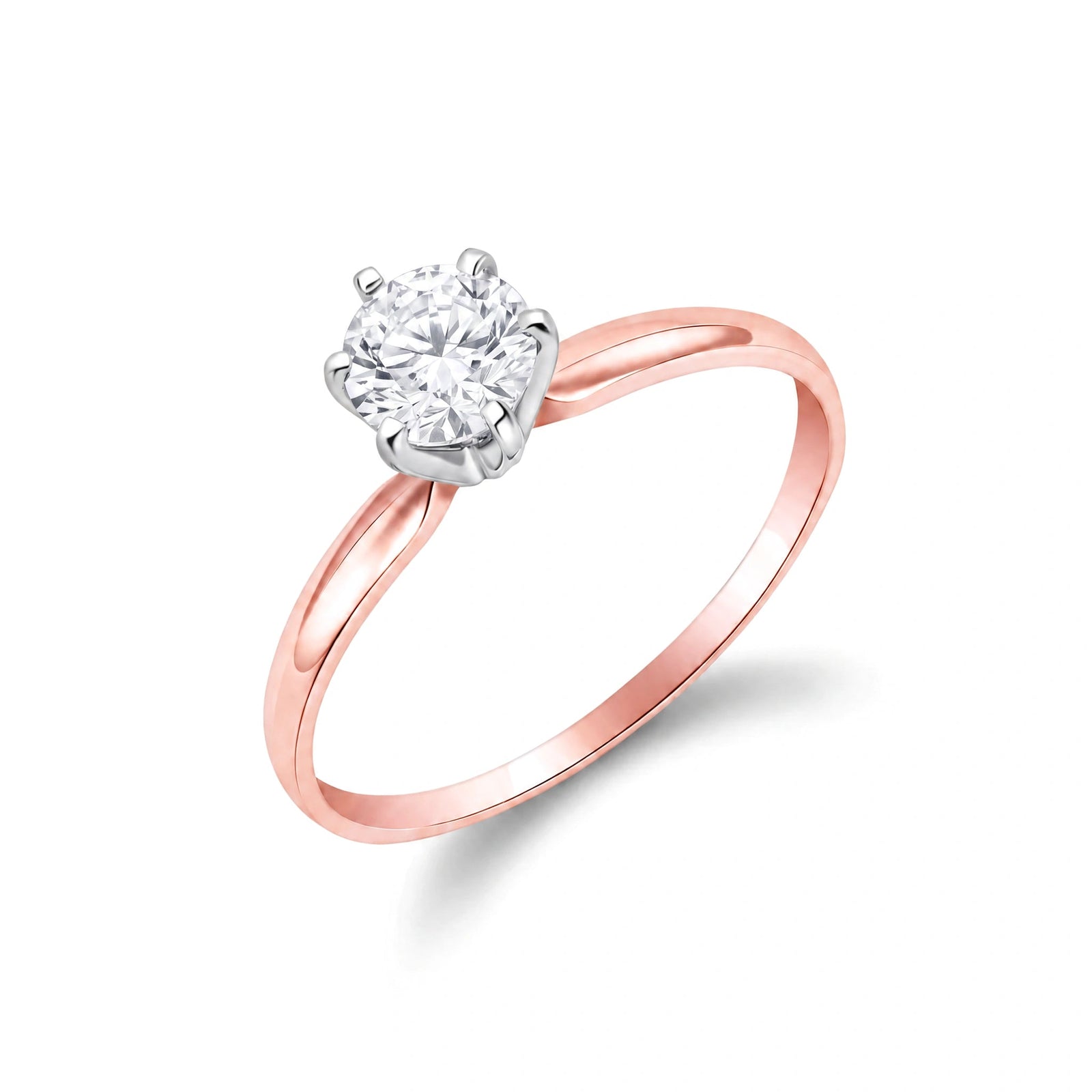 Rose Gold Engagement Ring Diamond 10K — Severina