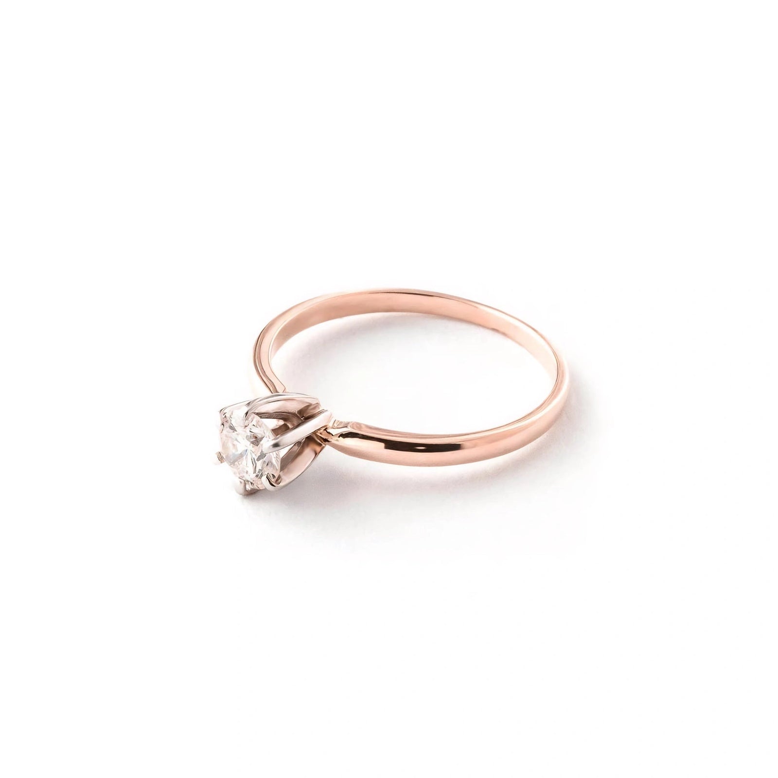 Rose Gold Engagement Ring Diamond 10K — Severina