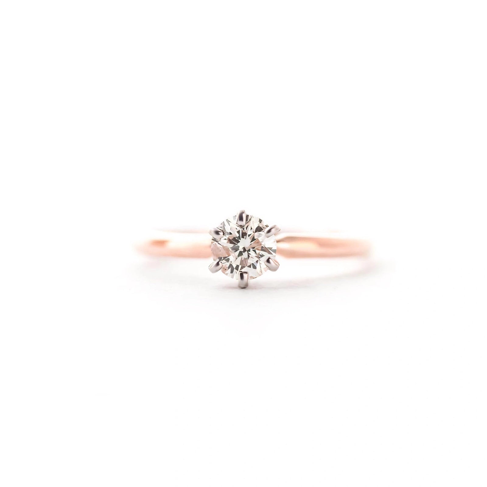 Rose Gold Engagement Ring Diamond 10K — Severina