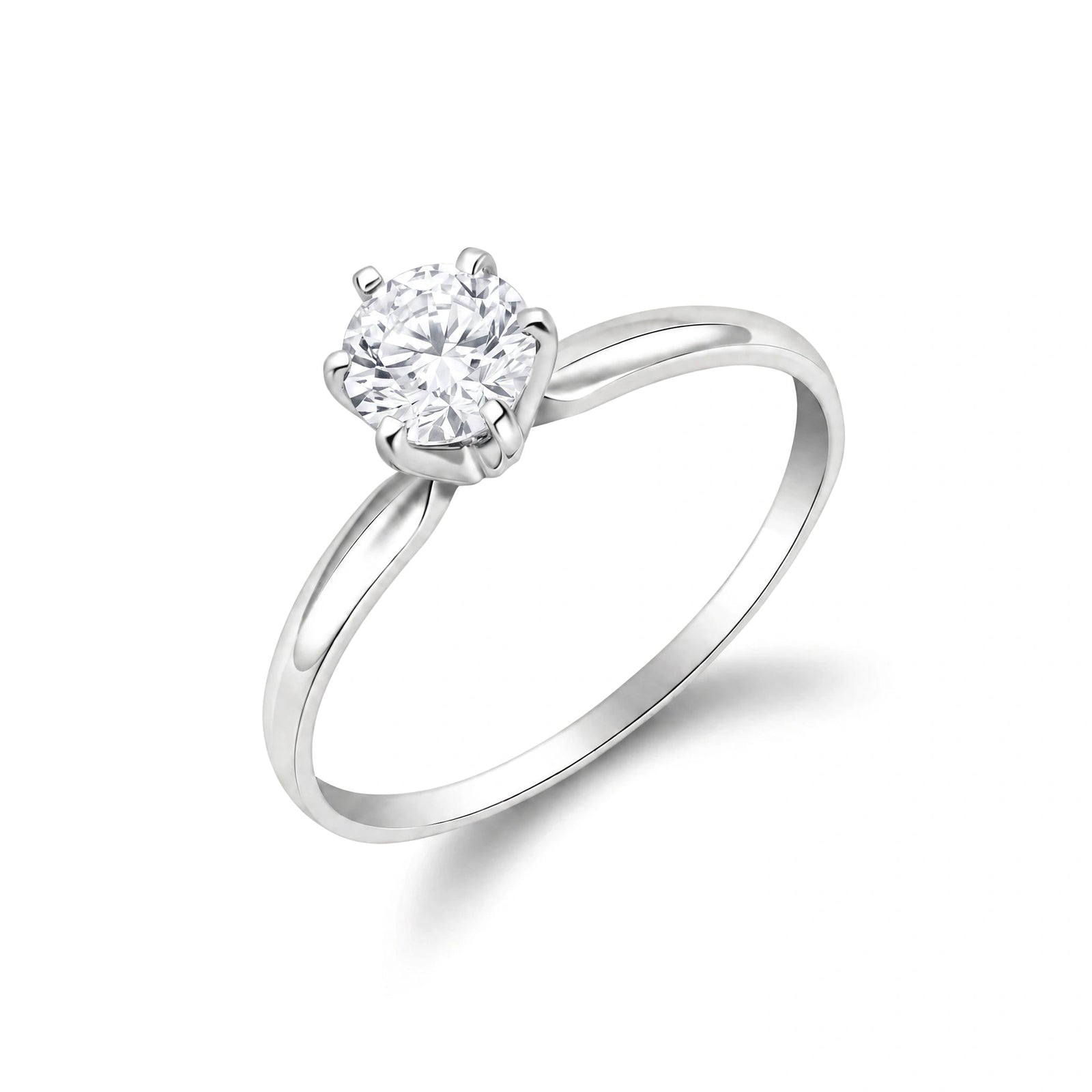 White Gold Engagement Ring Diamond 10K — Severina