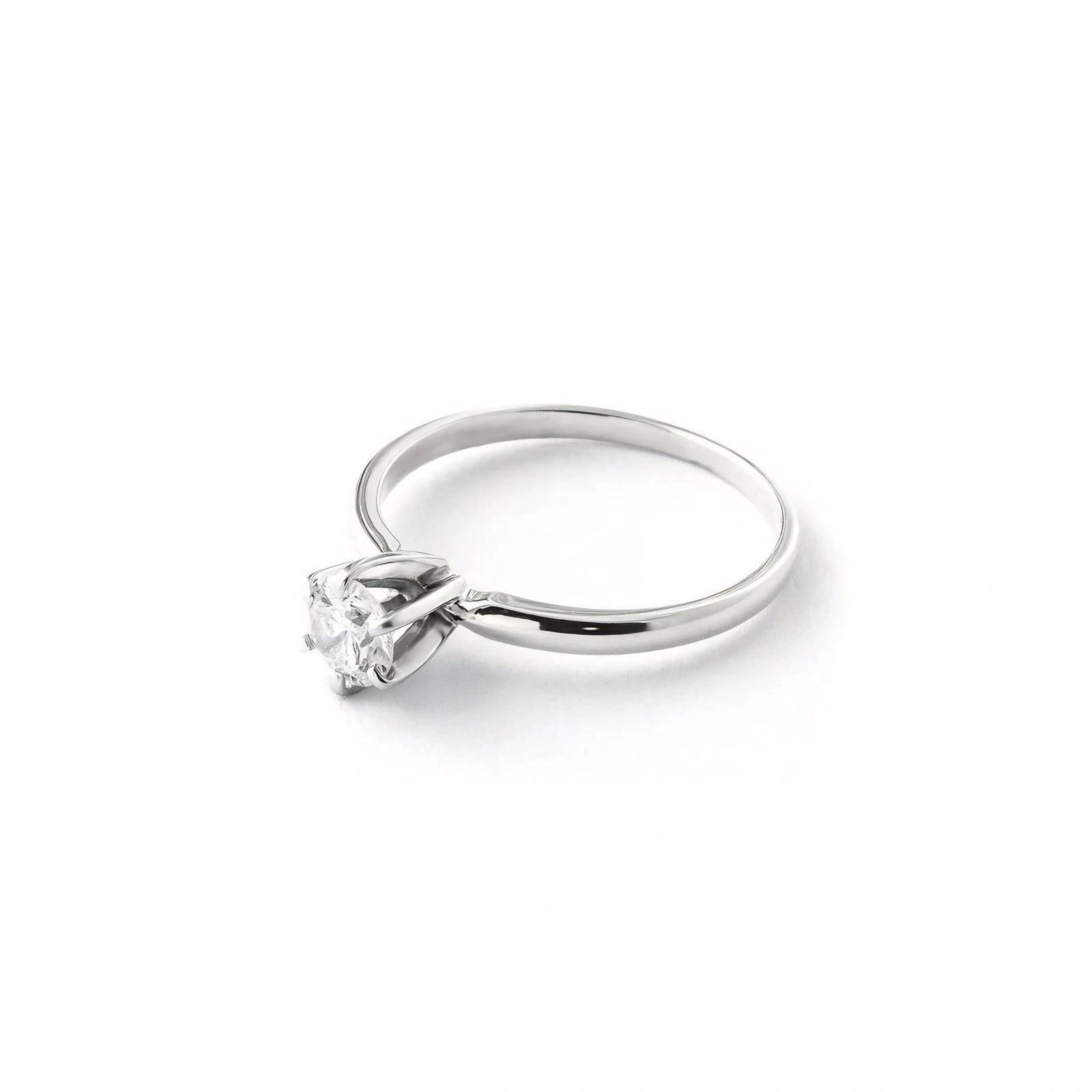 White Gold Engagement Ring Diamond 10K — Severina