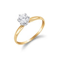 Yellow Gold Engagement Ring Diamond 10K — Severina