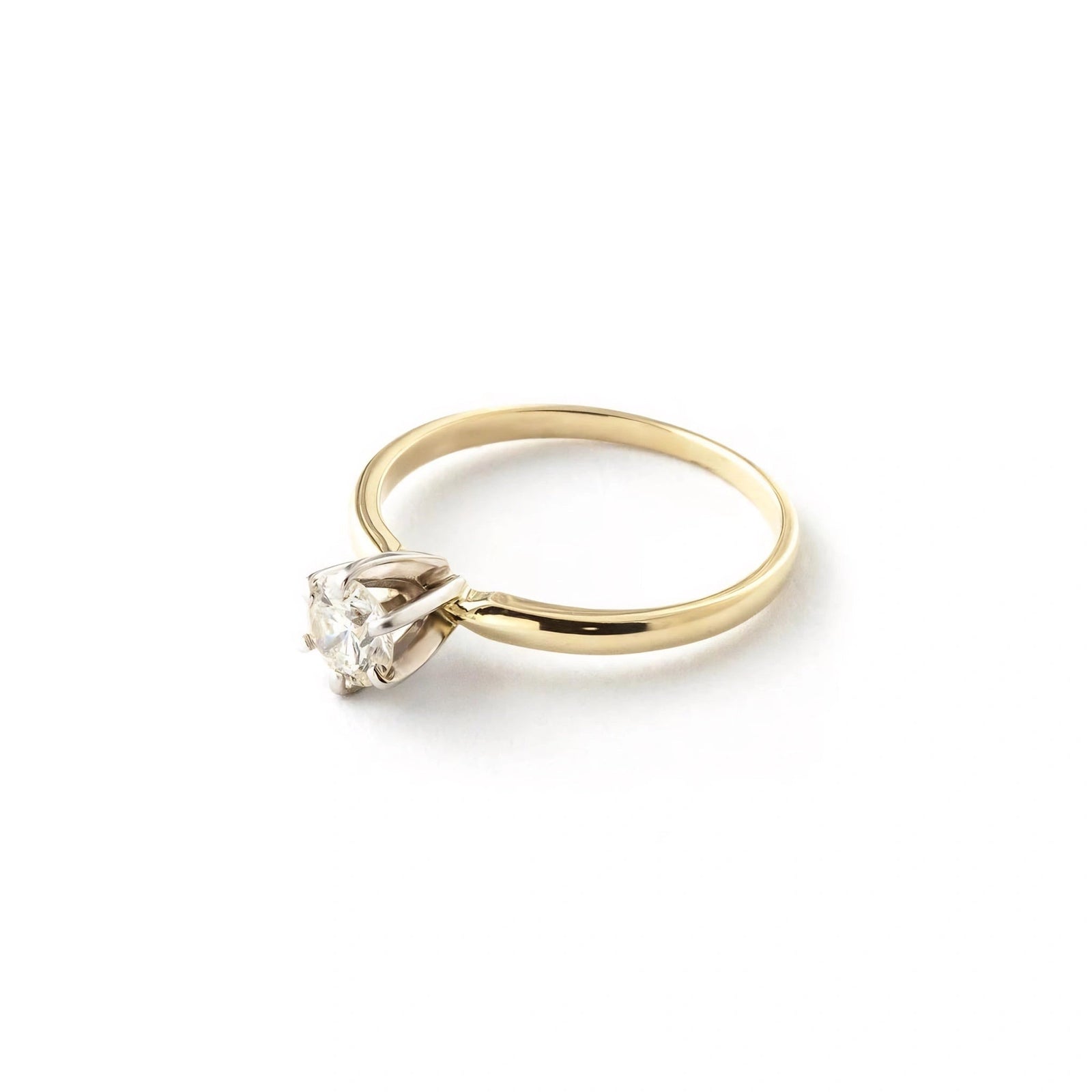 Yellow Gold Engagement Ring Diamond 10K — Severina