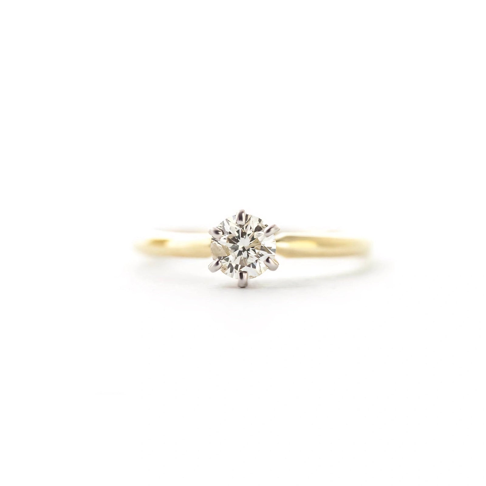 Yellow Gold Engagement Ring Diamond 10K — Severina