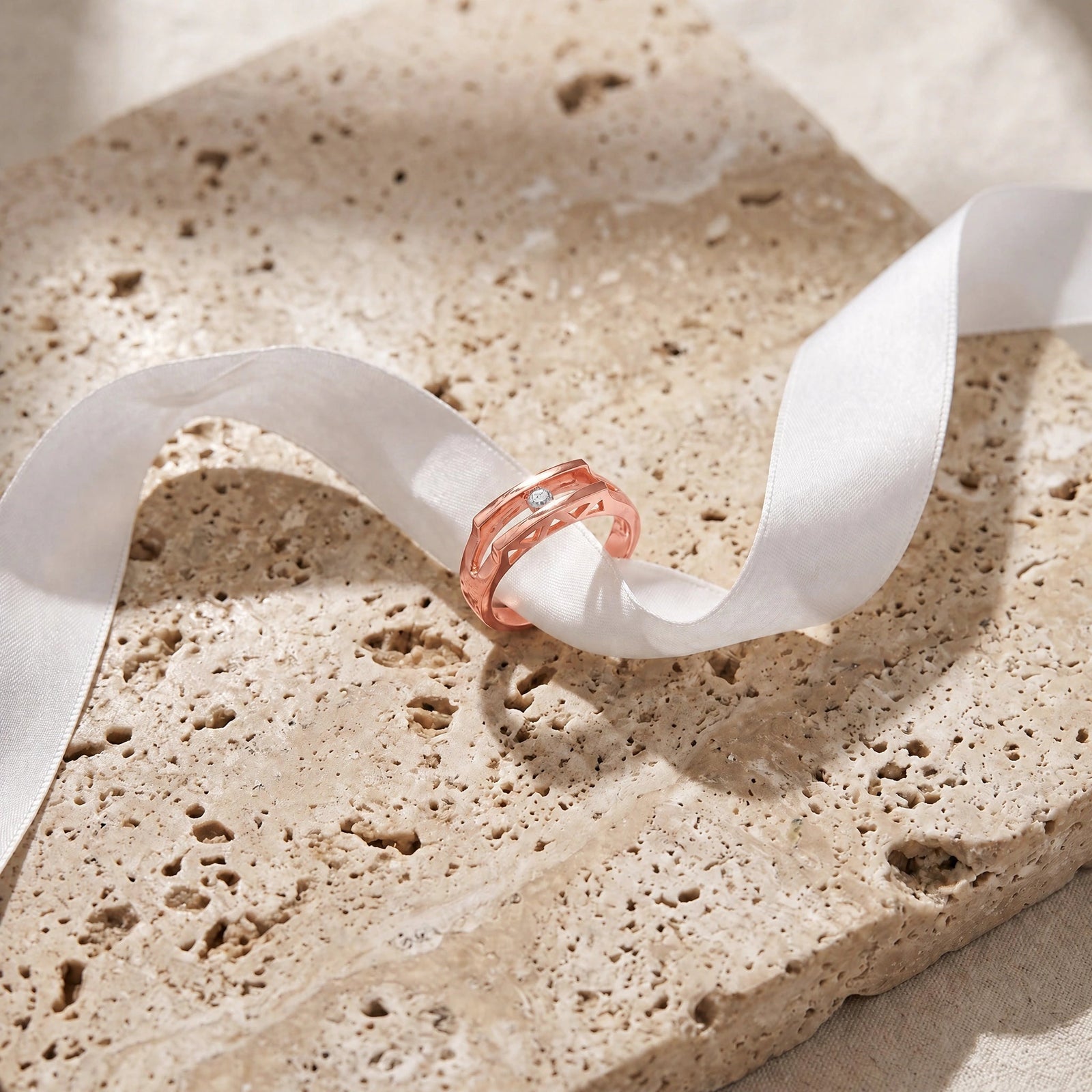 Rose Gold Engagement Ring Diamond 10K — Bellatrix