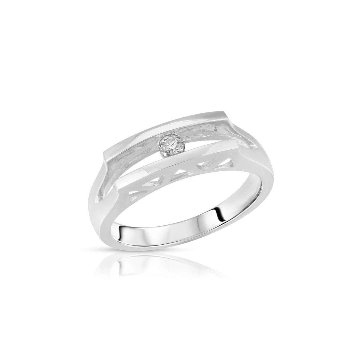 White Gold Engagement Ring Diamond 10K — Bellatrix