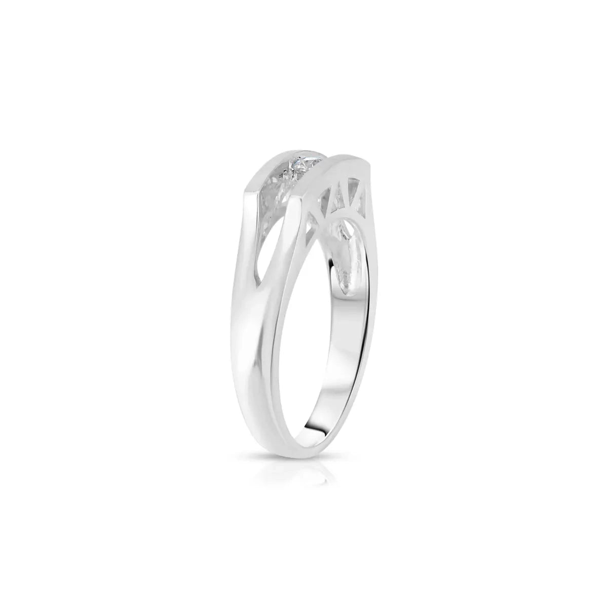 White Gold Engagement Ring Diamond 10K — Bellatrix