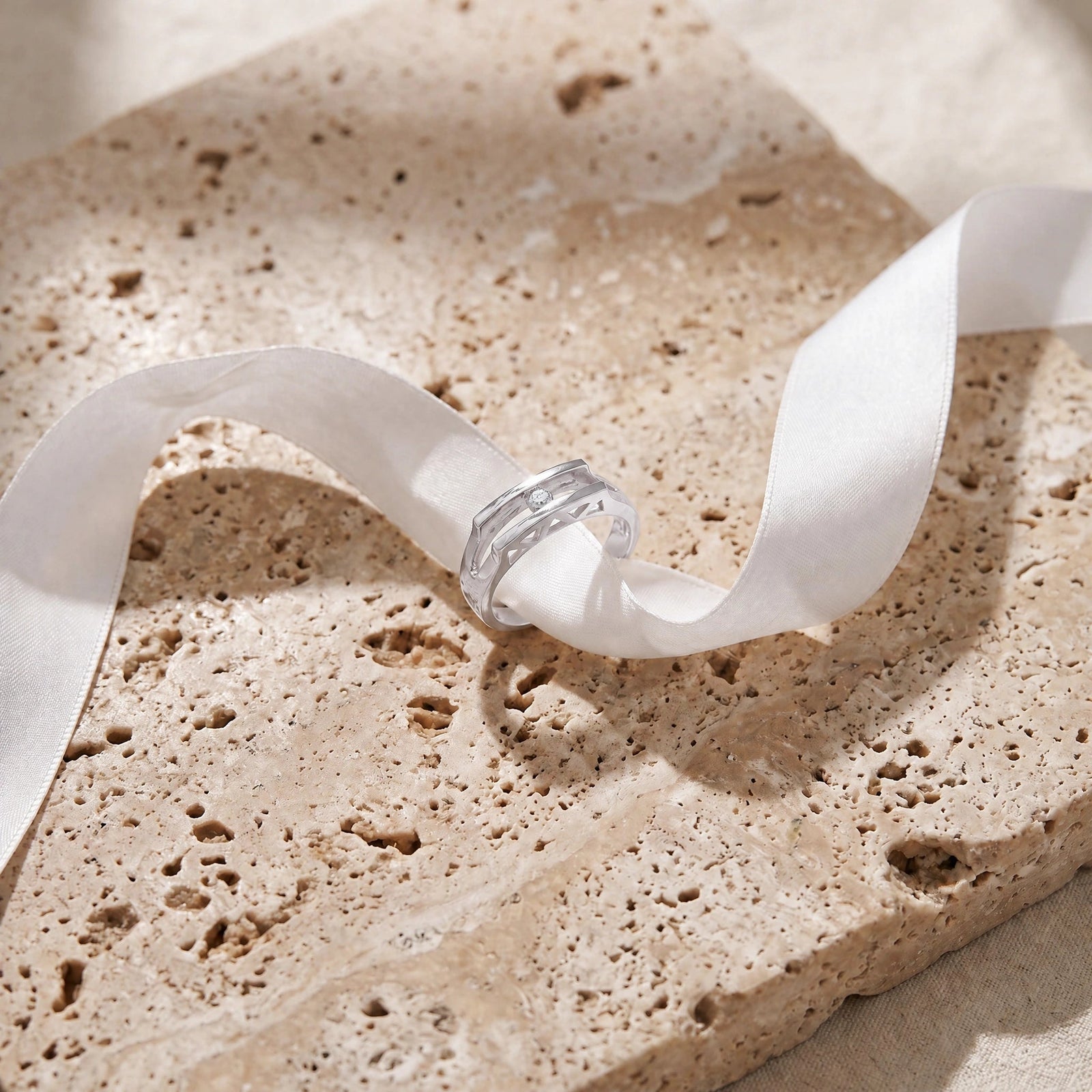White Gold Engagement Ring Diamond 10K — Bellatrix