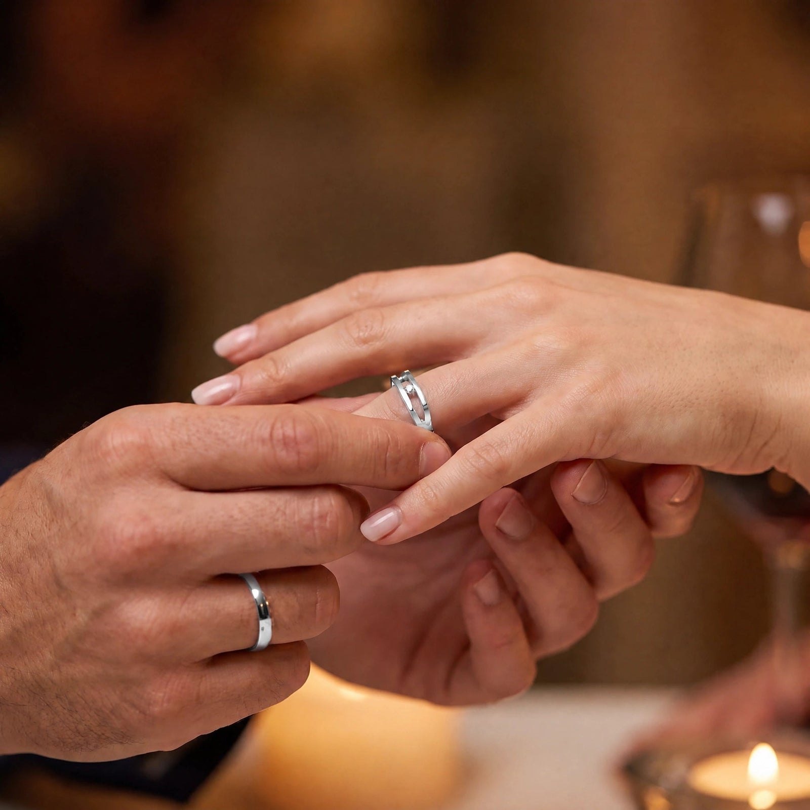 White Gold Engagement Ring Diamond 10K — Bellatrix