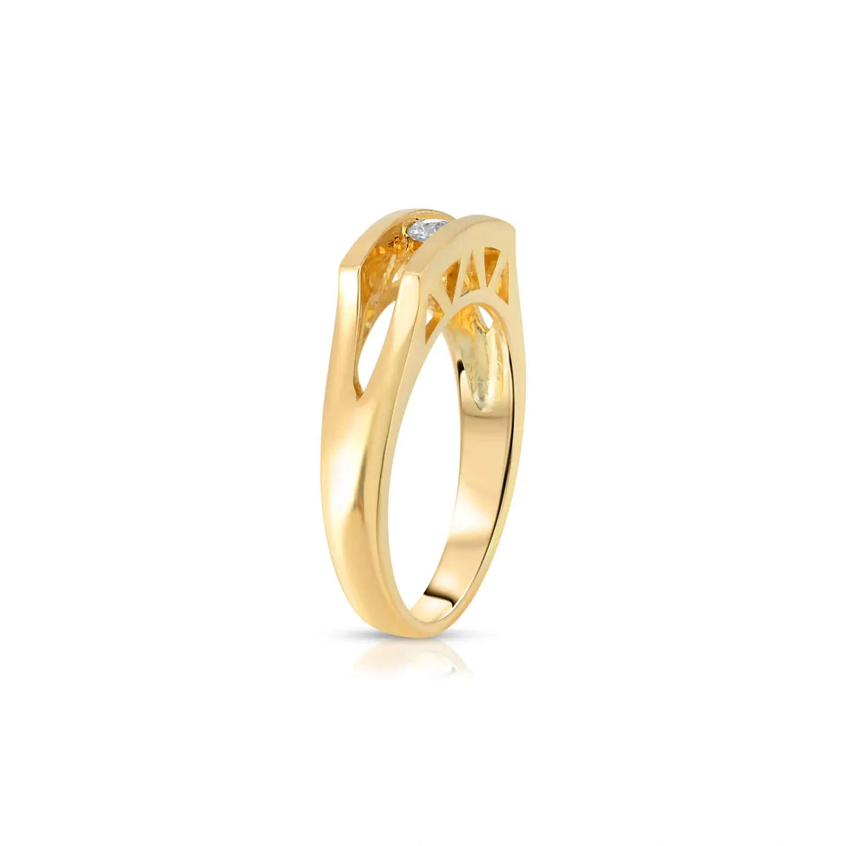Yellow Gold Engagement Ring Diamond 10K — Bellatrix