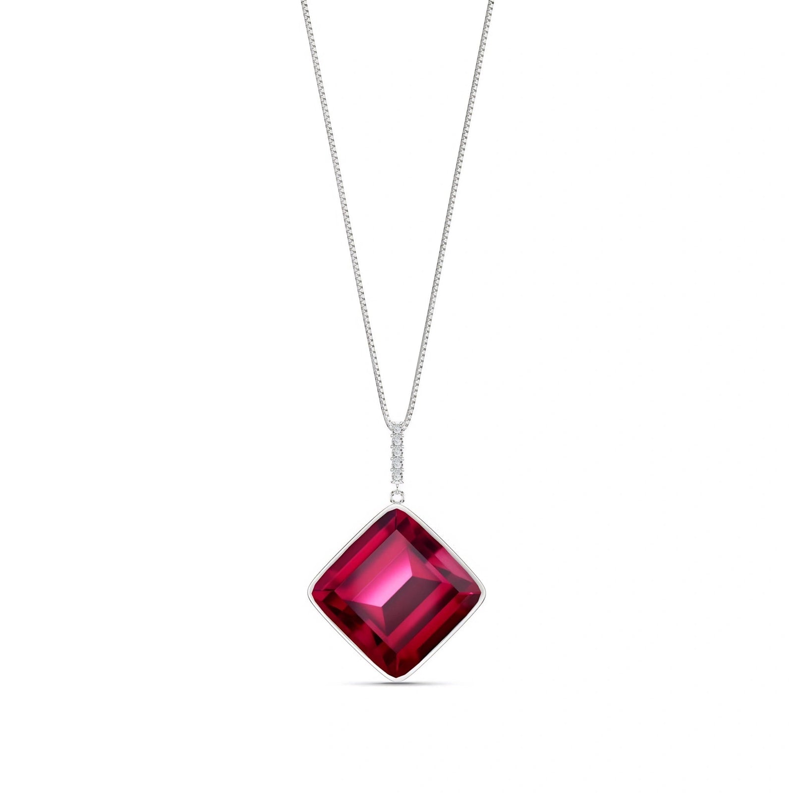White Gold Ruby & Diamond — Marielena