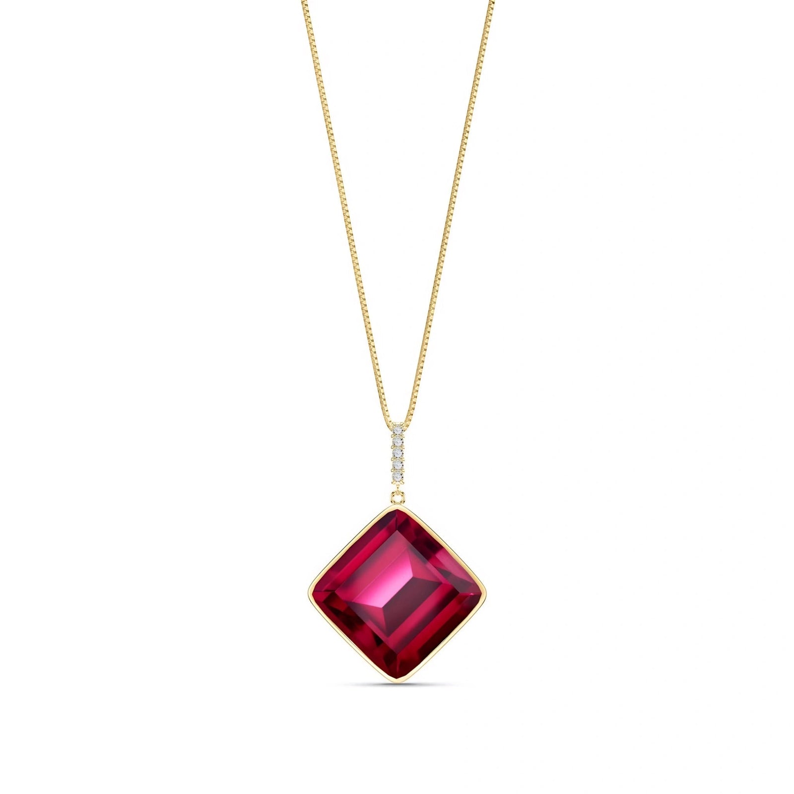 Yellow Gold Ruby & Diamond — Marielena