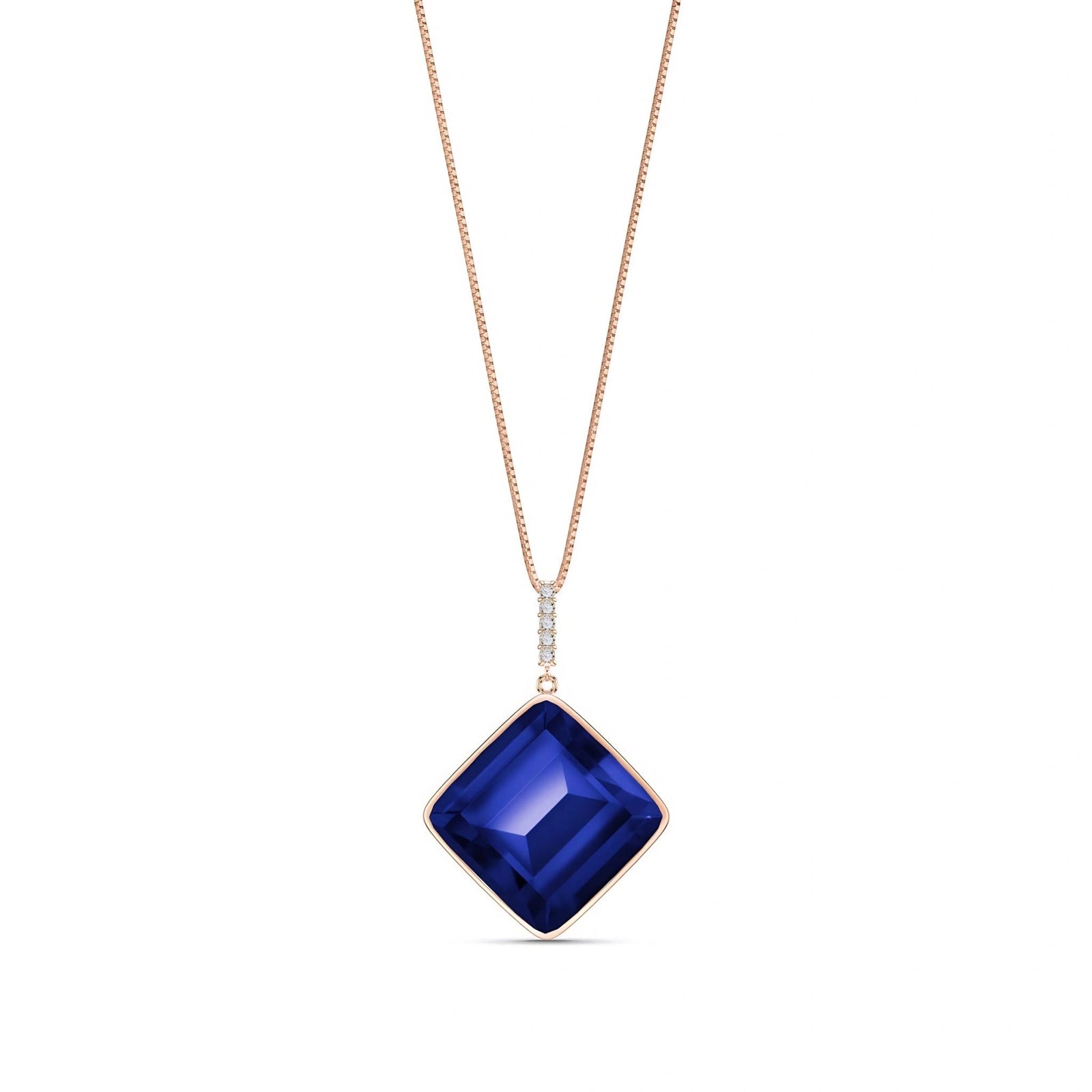 Rose Gold Sapphire & Diamond — Marielena