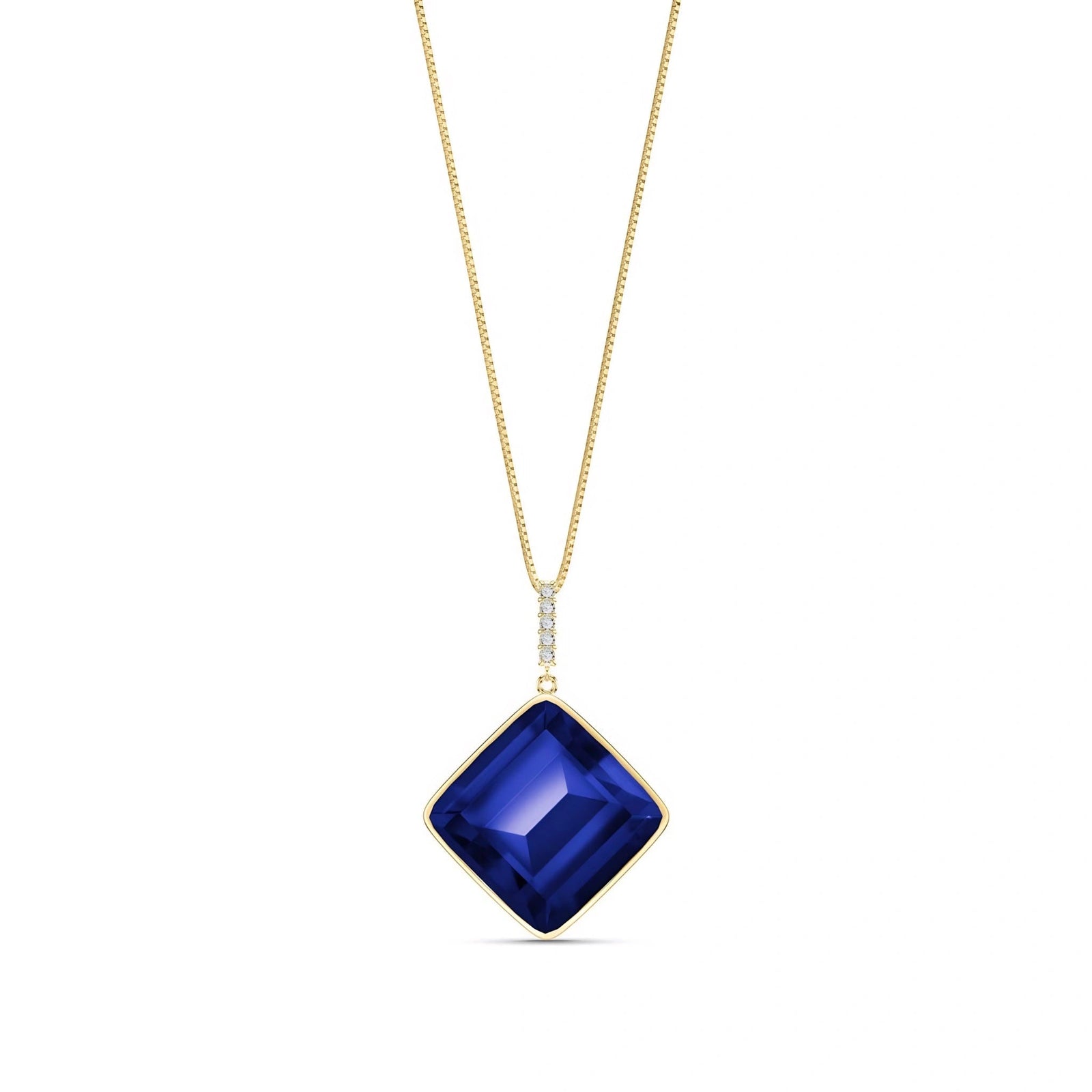 Yellow Gold Sapphire & Diamond — Marielena