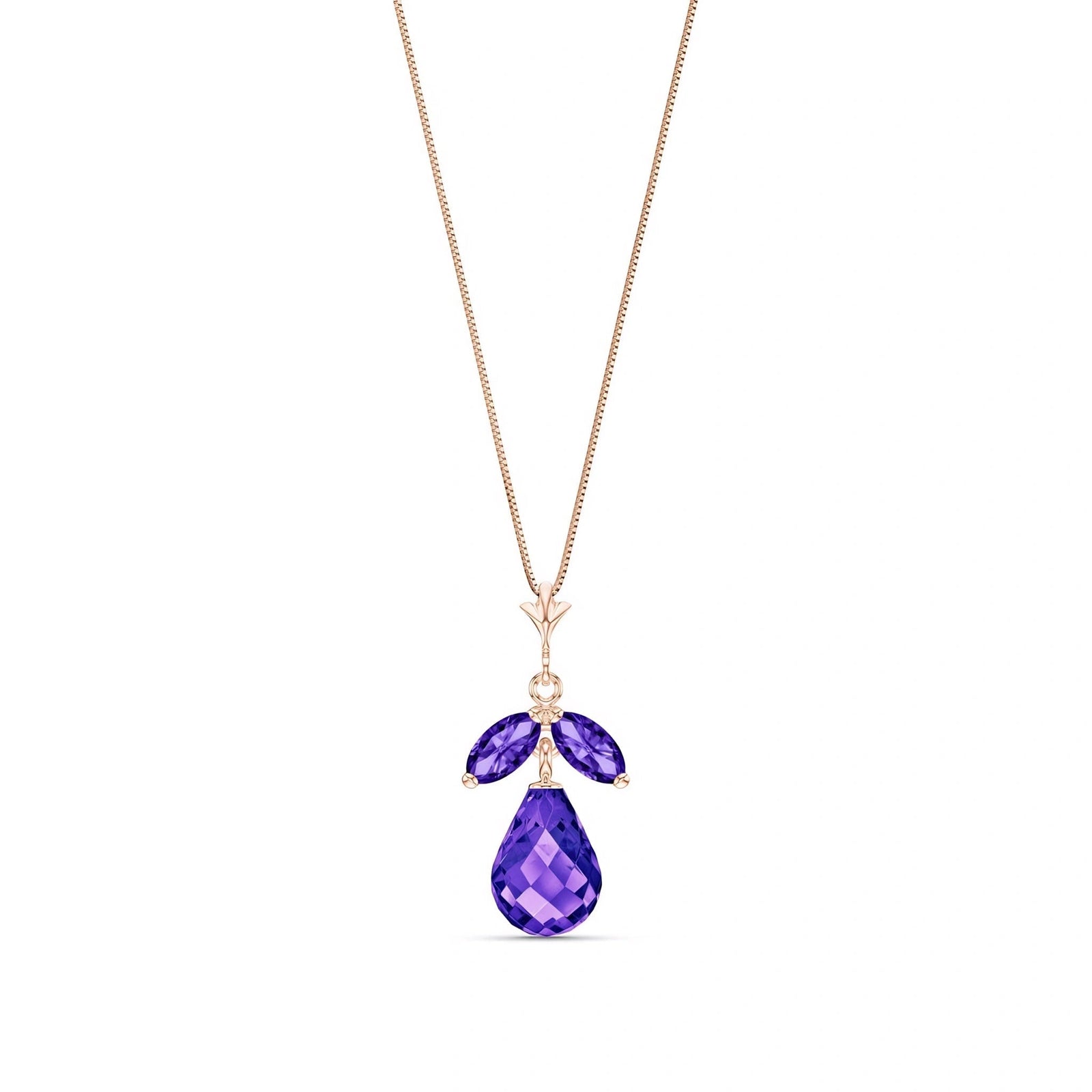 Rose Gold Atelier Necklace Amethyst 10K — Marilena