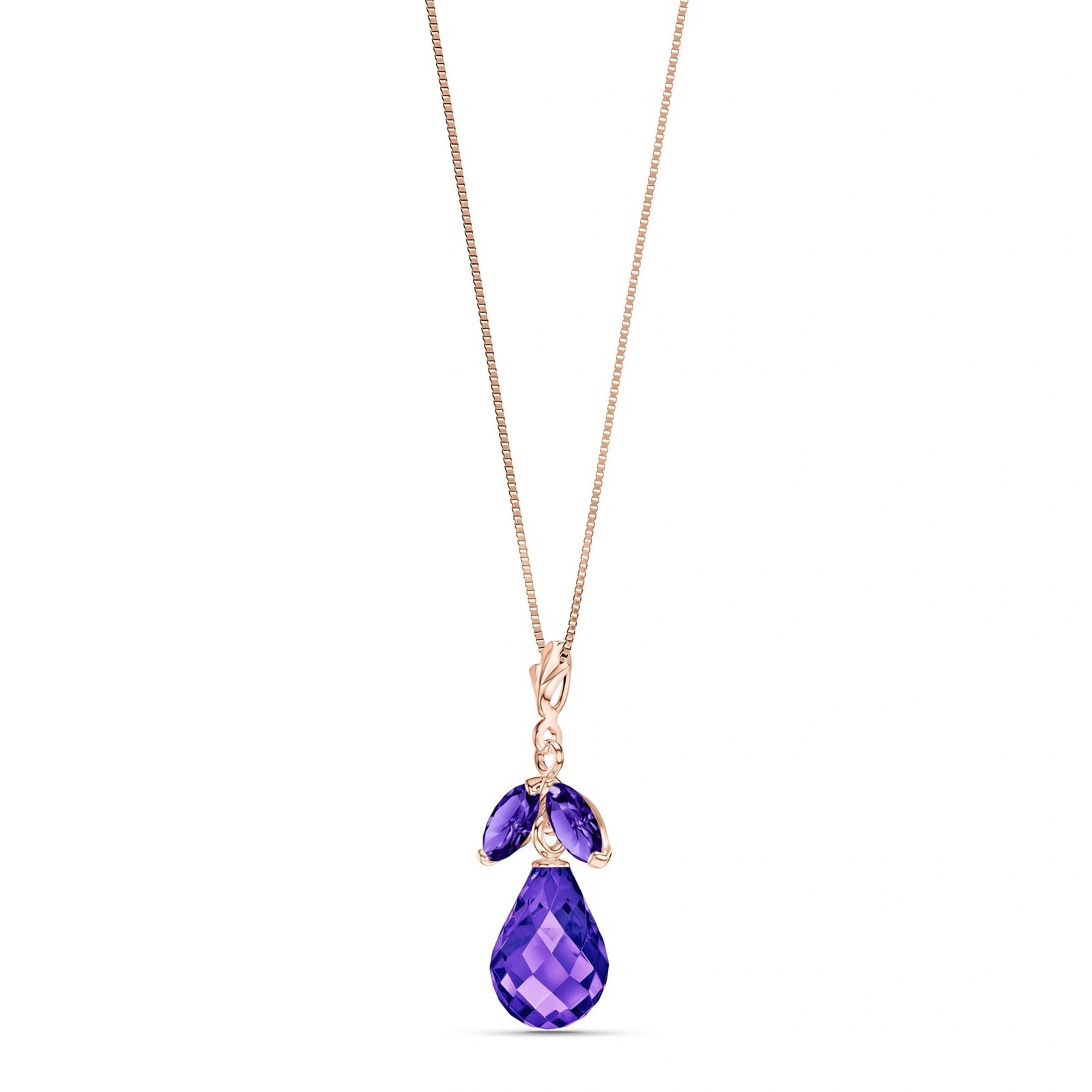 Rose Gold Atelier Necklace Amethyst 10K — Marilena