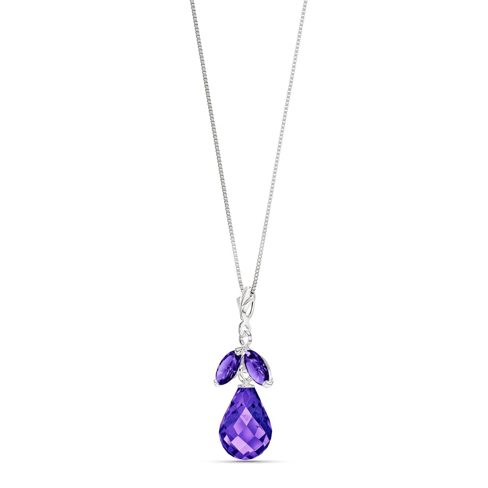 White Gold Atelier Necklace Amethyst 10K — Marilena