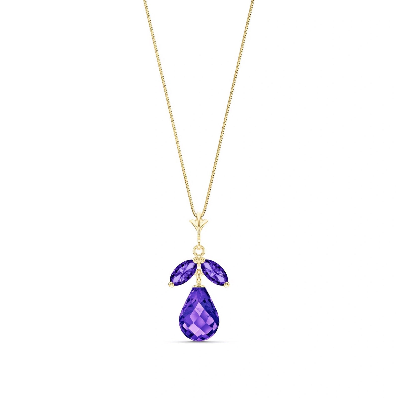 Yellow Gold Atelier Necklace Amethyst 10K — Marilena