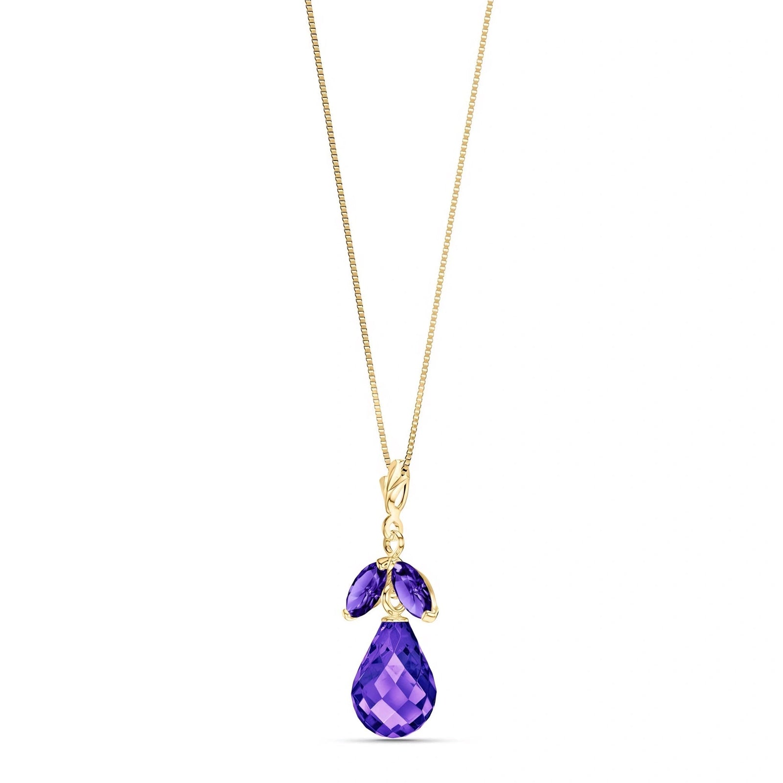 Yellow Gold Atelier Necklace Amethyst 10K — Marilena