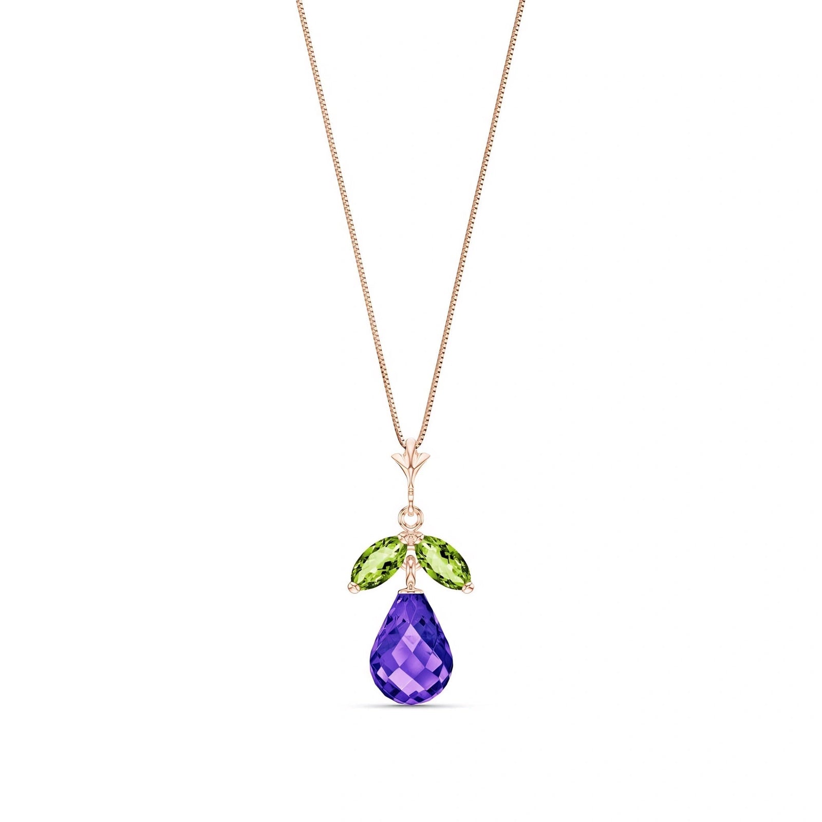 Rose Gold Atelier Necklace Blue Topaz 10K — Marilena