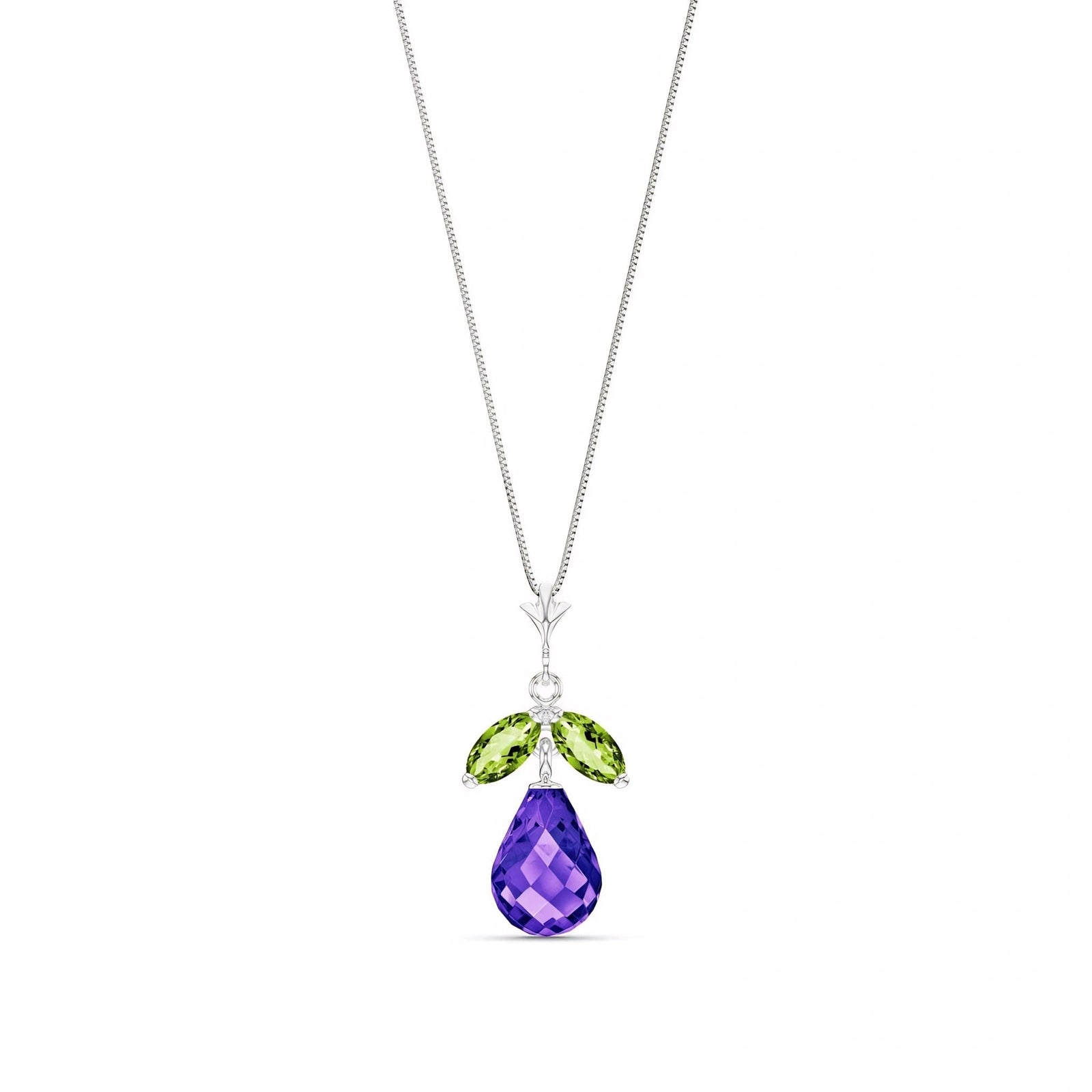 White Gold Atelier Necklace Blue Topaz 10K — Marilena