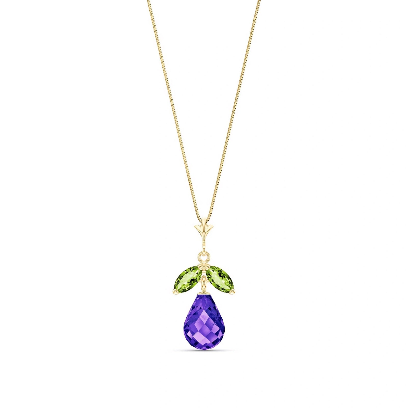 Yellow Gold Atelier Necklace Blue Topaz 10K — Marilena