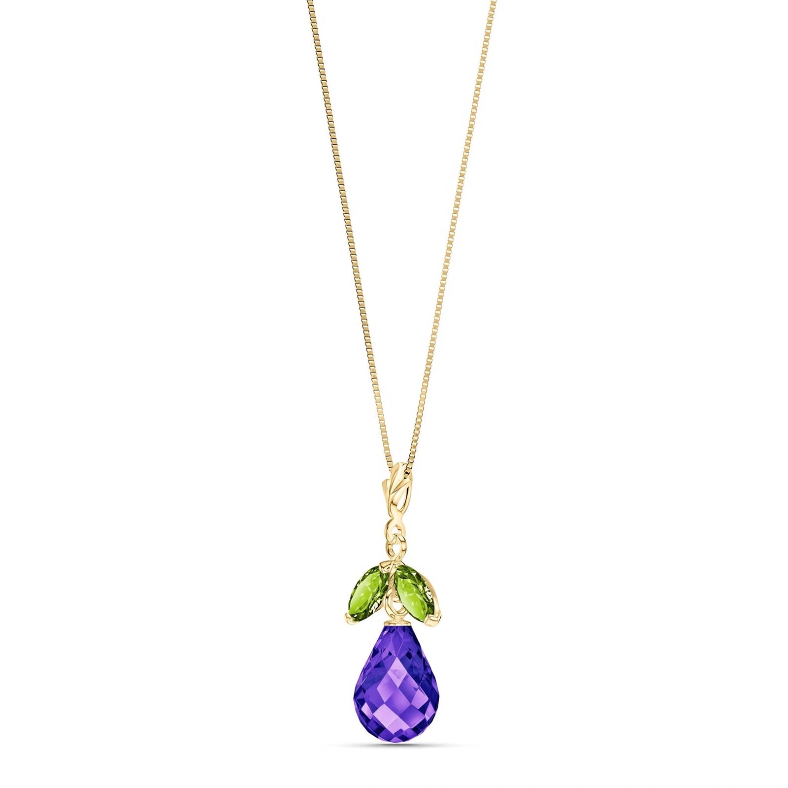Yellow Gold Atelier Necklace Blue Topaz 10K — Marilena