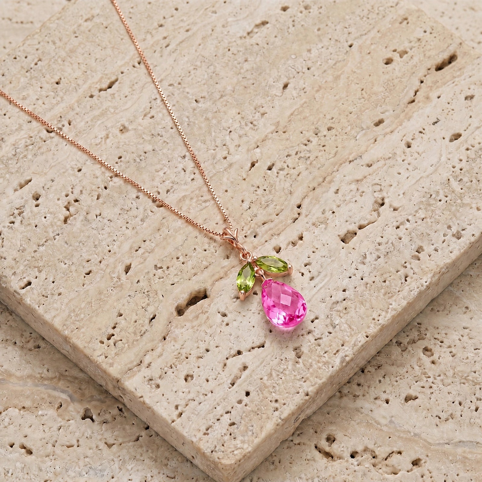 Rose Gold Atelier Necklace Citrine 10K — Marilena