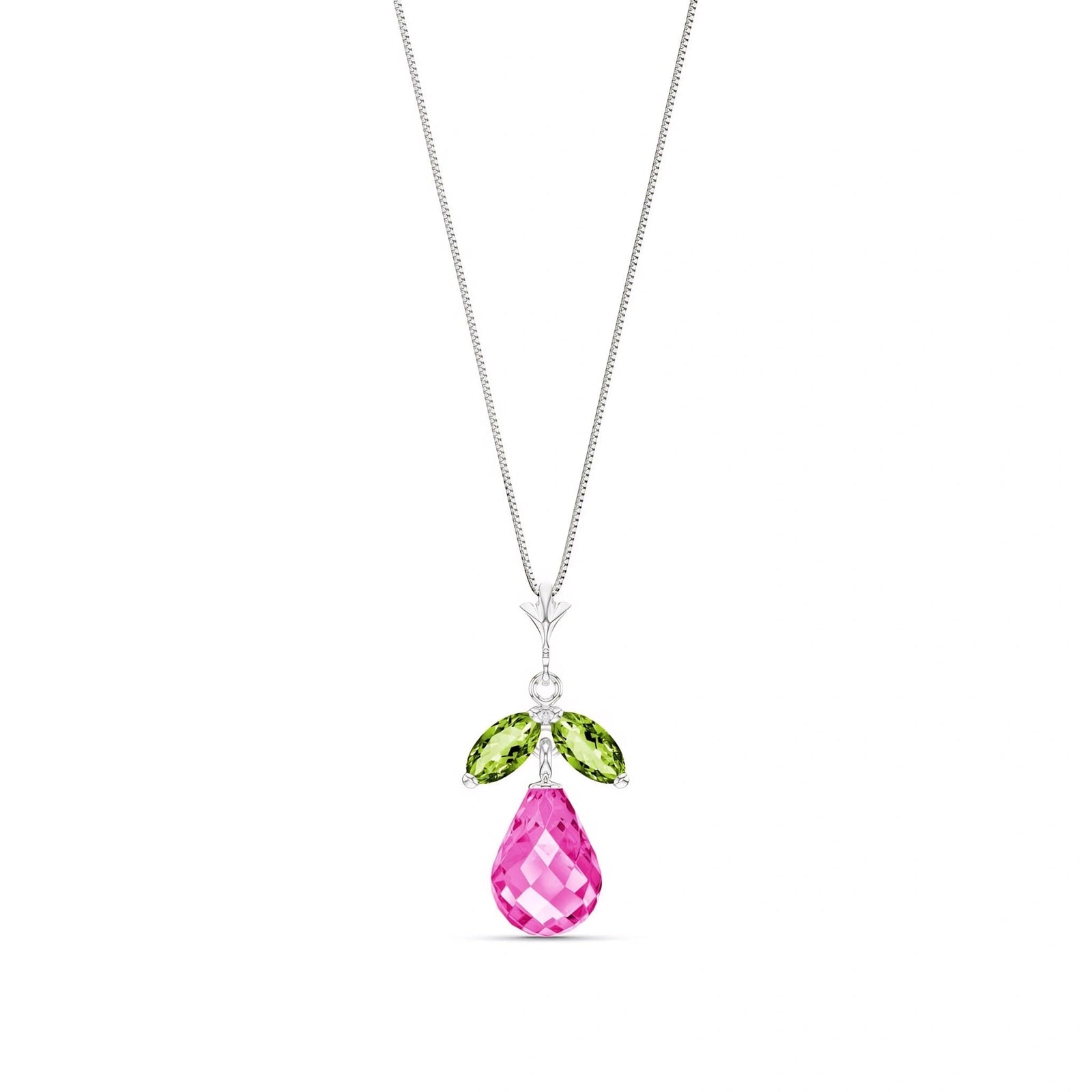 White Gold Atelier Necklace Citrine 10K — Marilena