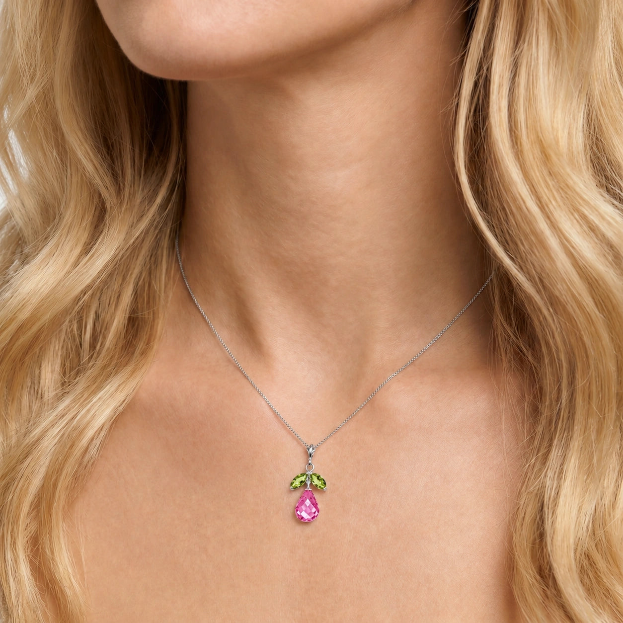 White Gold Atelier Necklace Citrine 10K — Marilena