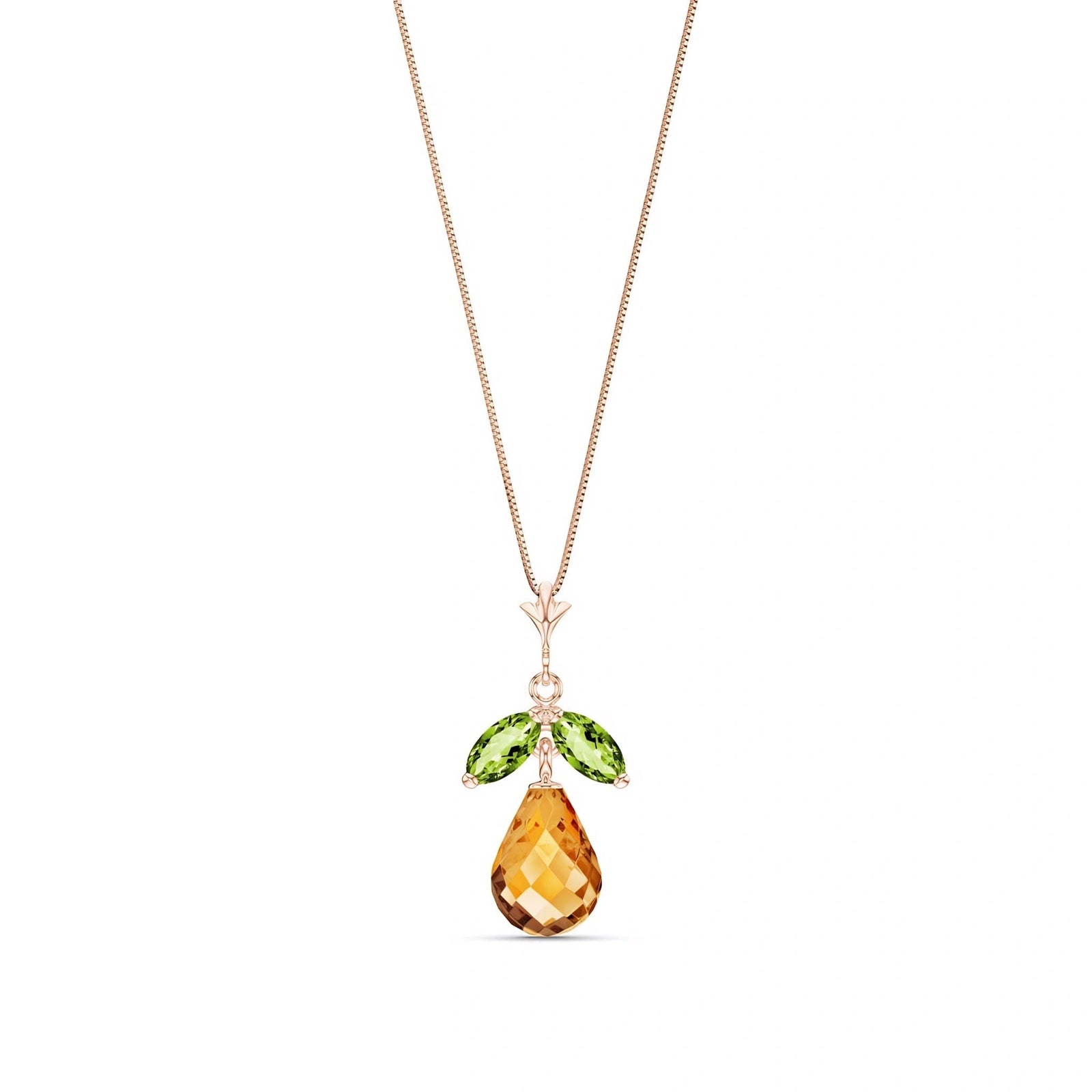 Rose Gold Atelier Necklace Garnet 10K — Marilena