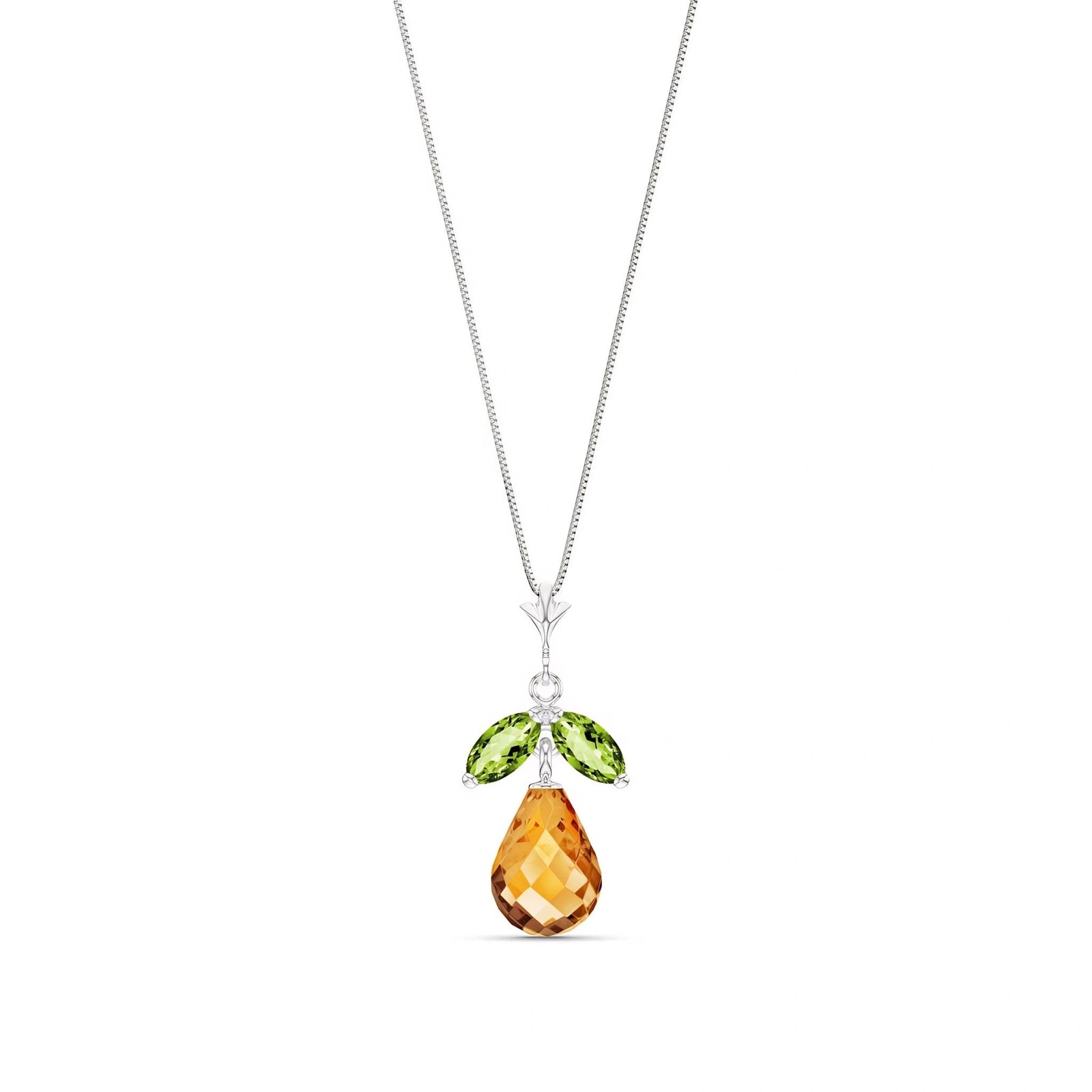 White Gold Atelier Necklace Garnet 10K — Marilena