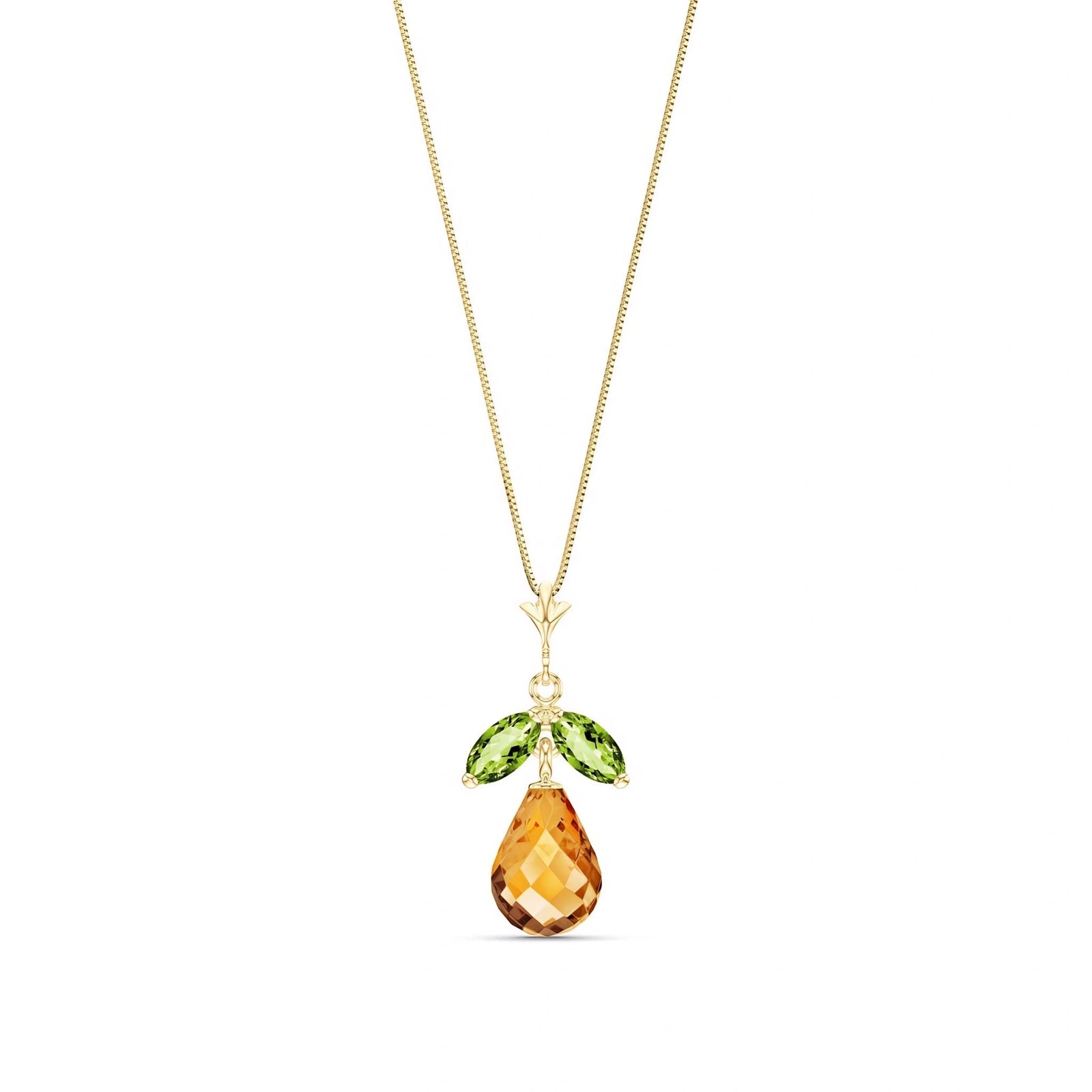Yellow Gold Atelier Necklace Garnet 10K — Marilena