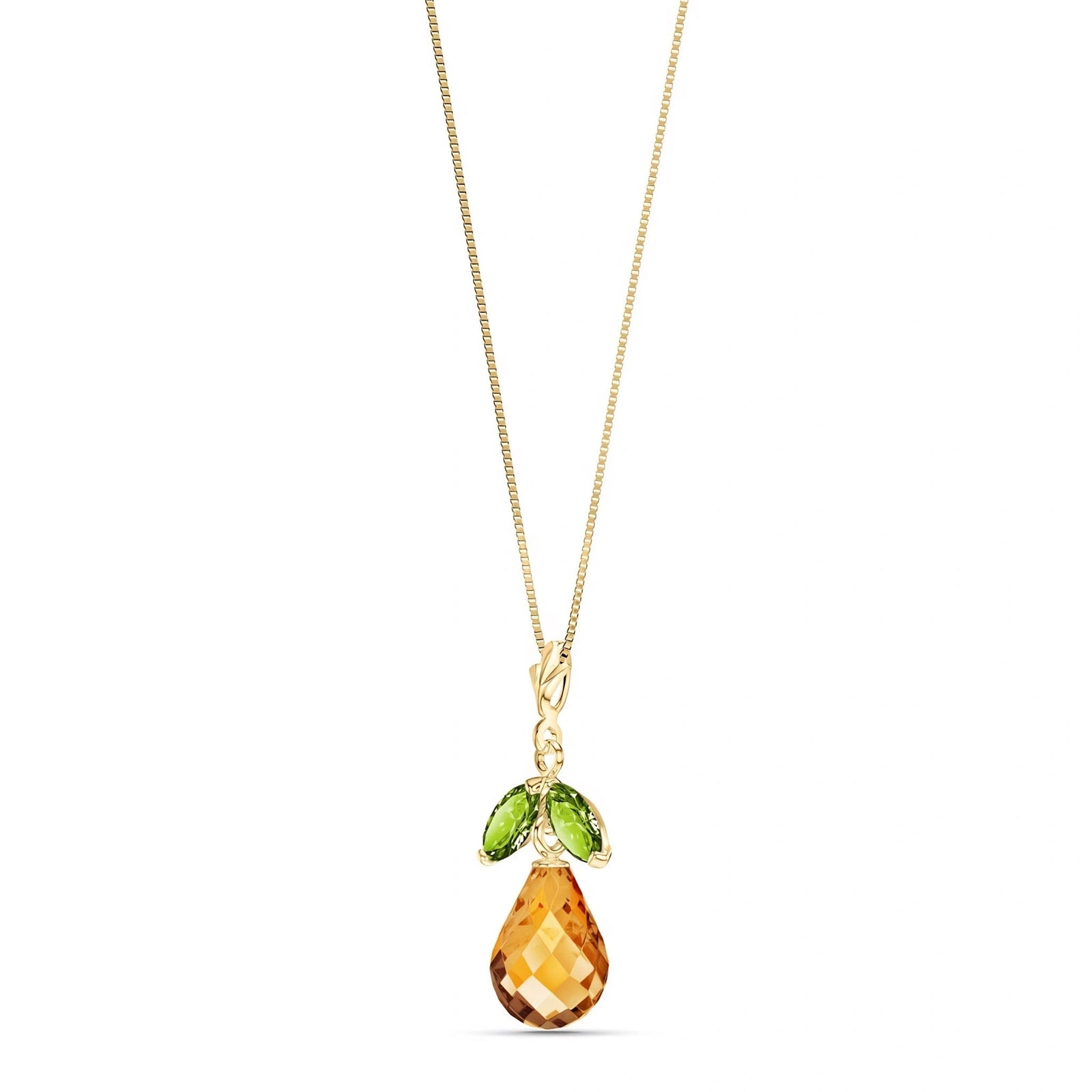 Yellow Gold Atelier Necklace Garnet 10K — Marilena