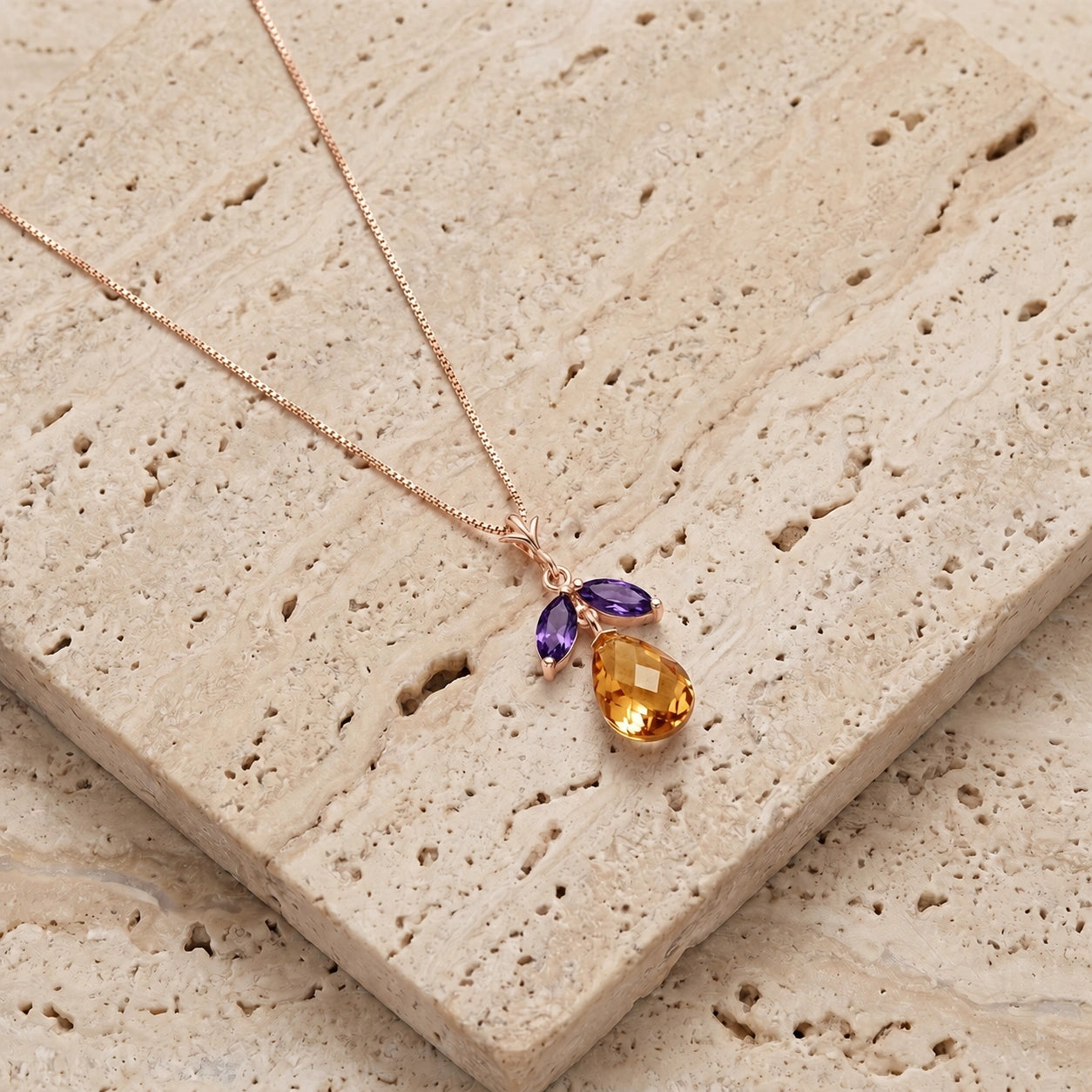Rose Gold Atelier Necklace Peridot 10K — Marilena