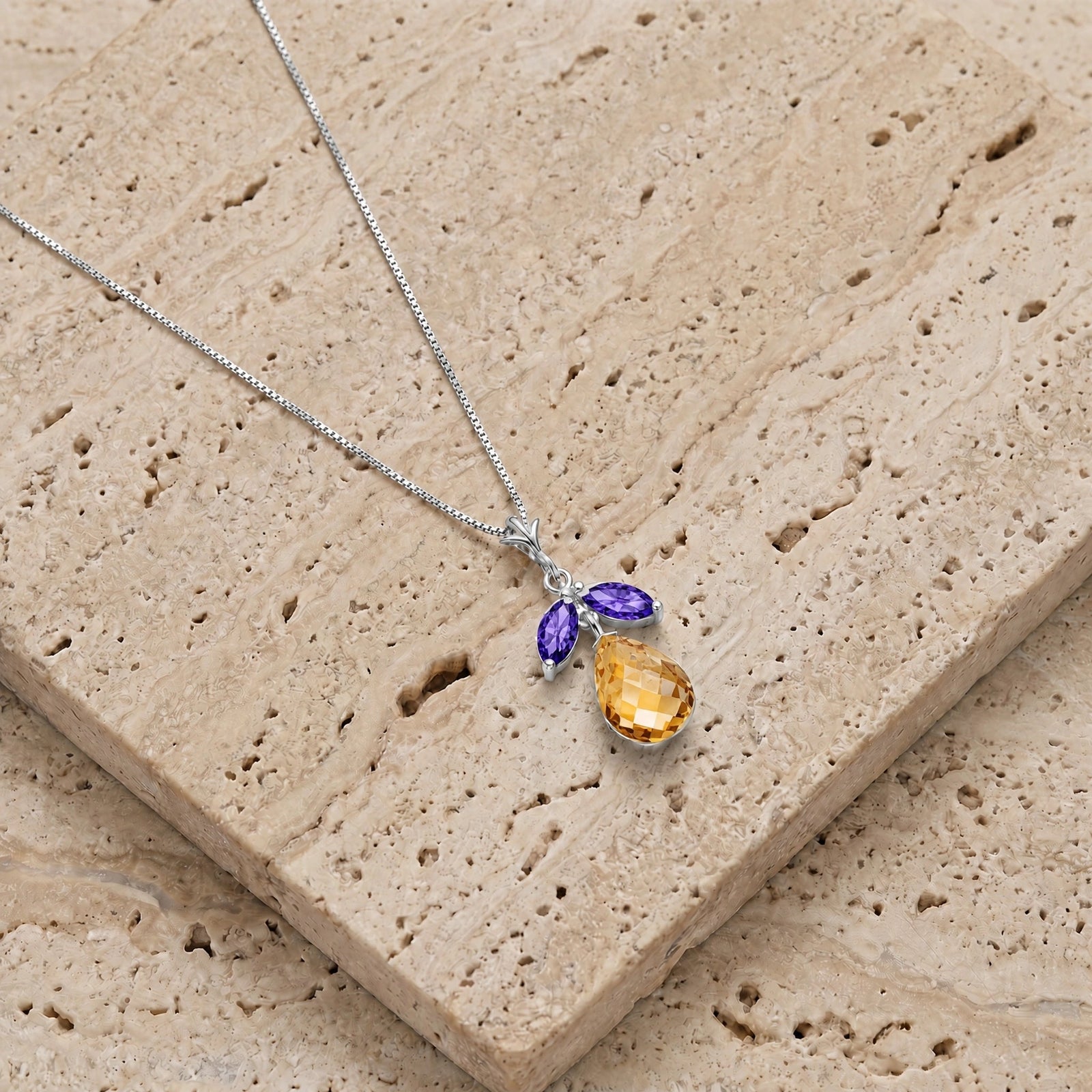 White Gold Atelier Necklace Peridot 10K — Marilena