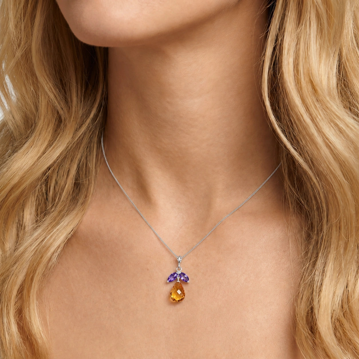 White Gold Atelier Necklace Peridot 10K — Marilena